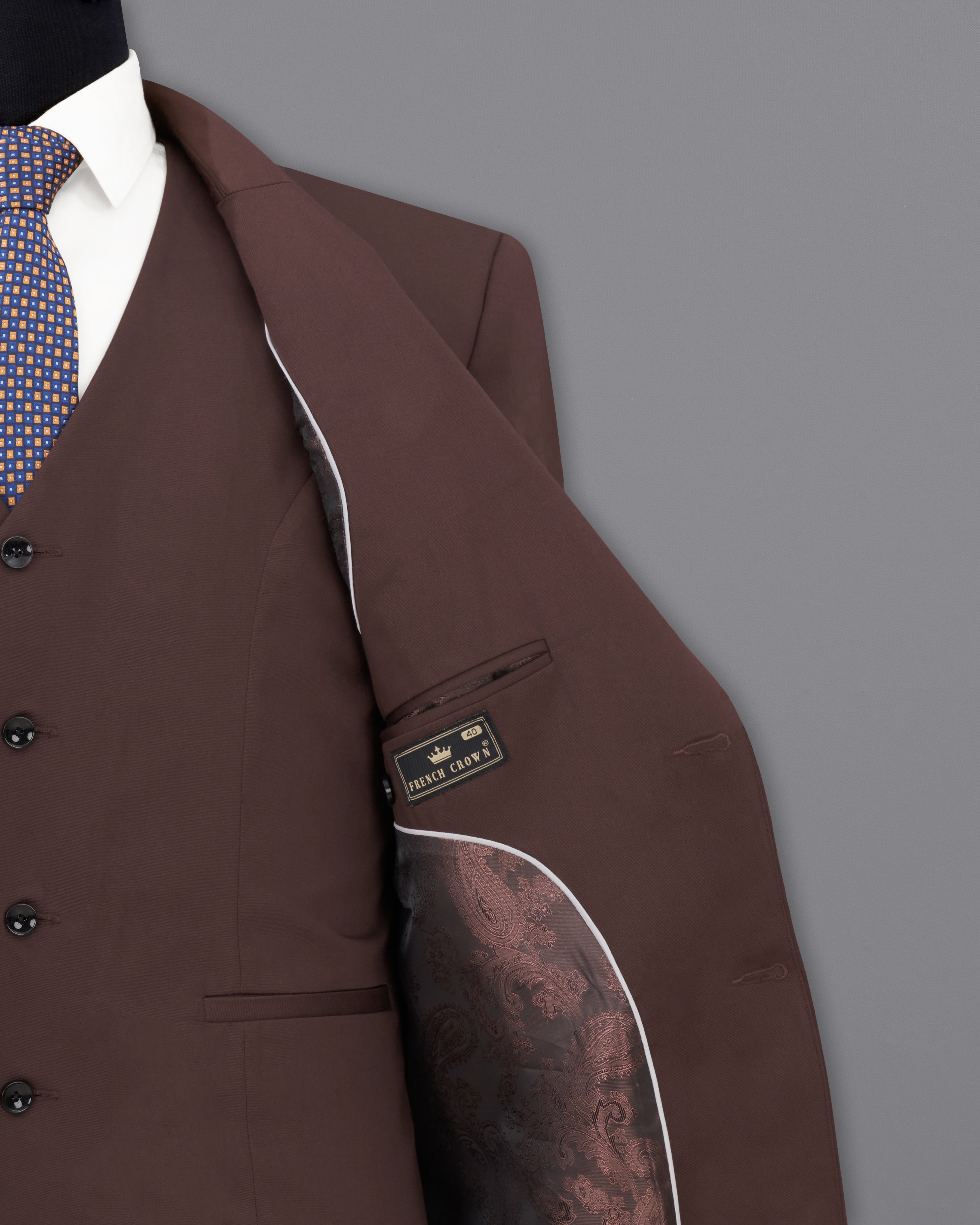 Matterhorn Brown Single Breasted Blazer BL2244-SB-36, BL2244-SB-38, BL2244-SB-40, BL2244-SB-42, BL2244-SB-44, BL2244-SB-46, BL2244-SB-48, BL2244-SB-50, BL2244-SB-52, BL2244-SB-54, BL2244-SB-56, BL2244-SB-58, BL2244-SB-60