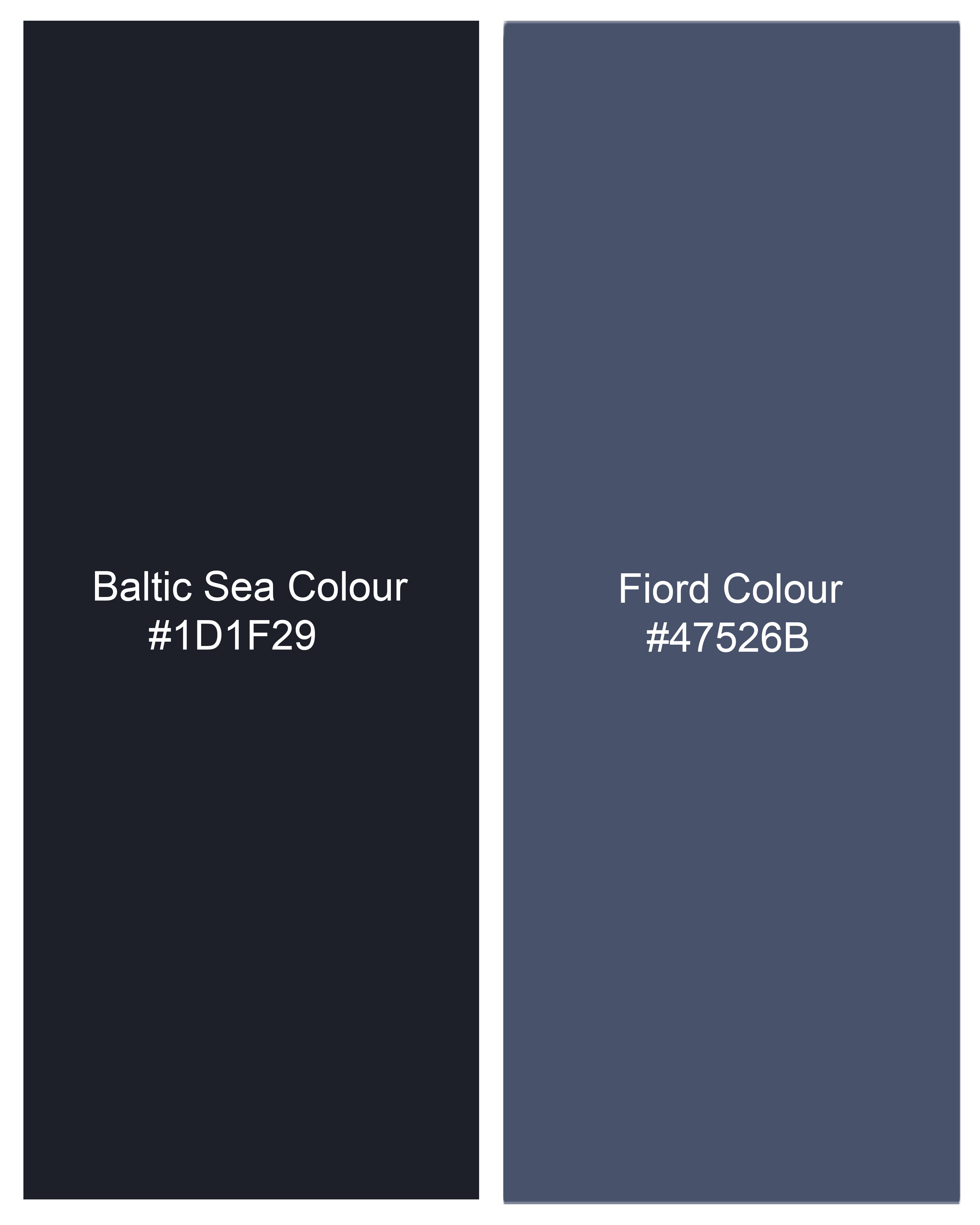 Baltic Sea Navy Blue Windowpane Double Breasted Blazer