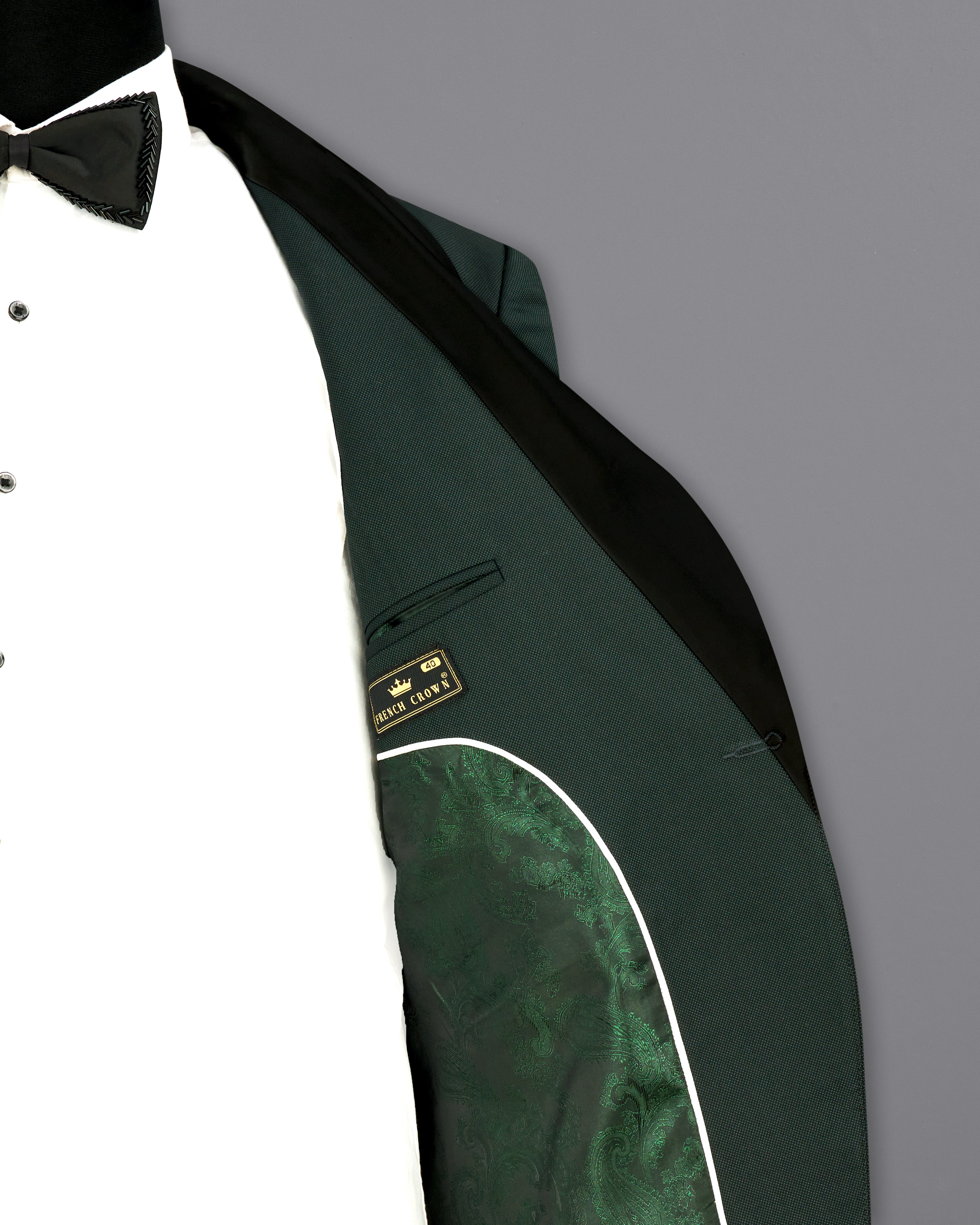 Heavy Metal Green Tuxedo Blazer