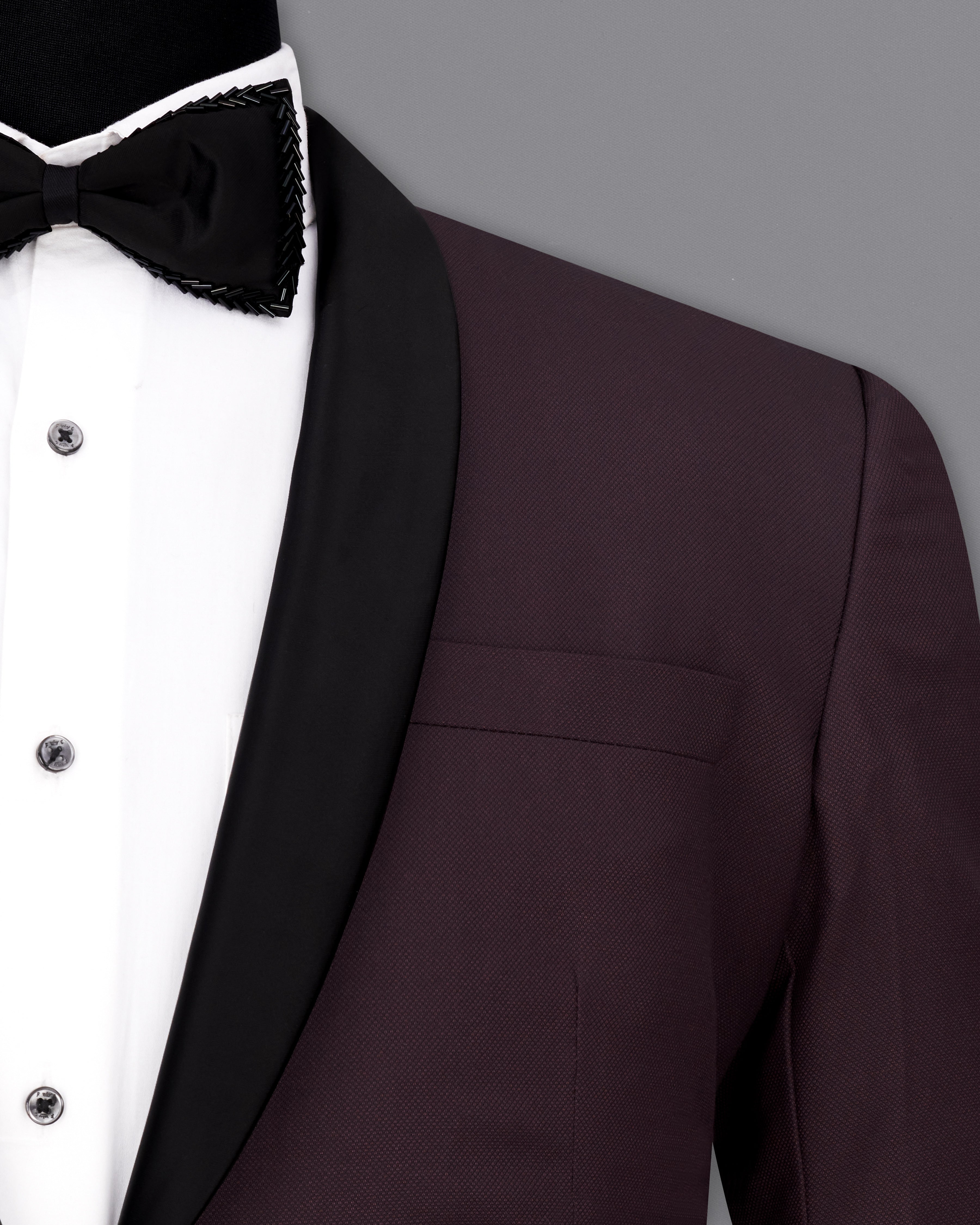 Aubergine Maroon Tuxedo Blazer BL2290-BKL-36, BL2290-BKL-38, BL2290-BKL-40, BL2290-BKL-42, BL2290-BKL-44, BL2290-BKL-46, BL2290-BKL-48, BL2290-BKL-50, BL2290-BKL-52, BL2290-BKL-54, BL2290-BKL-56, BL2290-BKL-58, BL2290-BKL-60