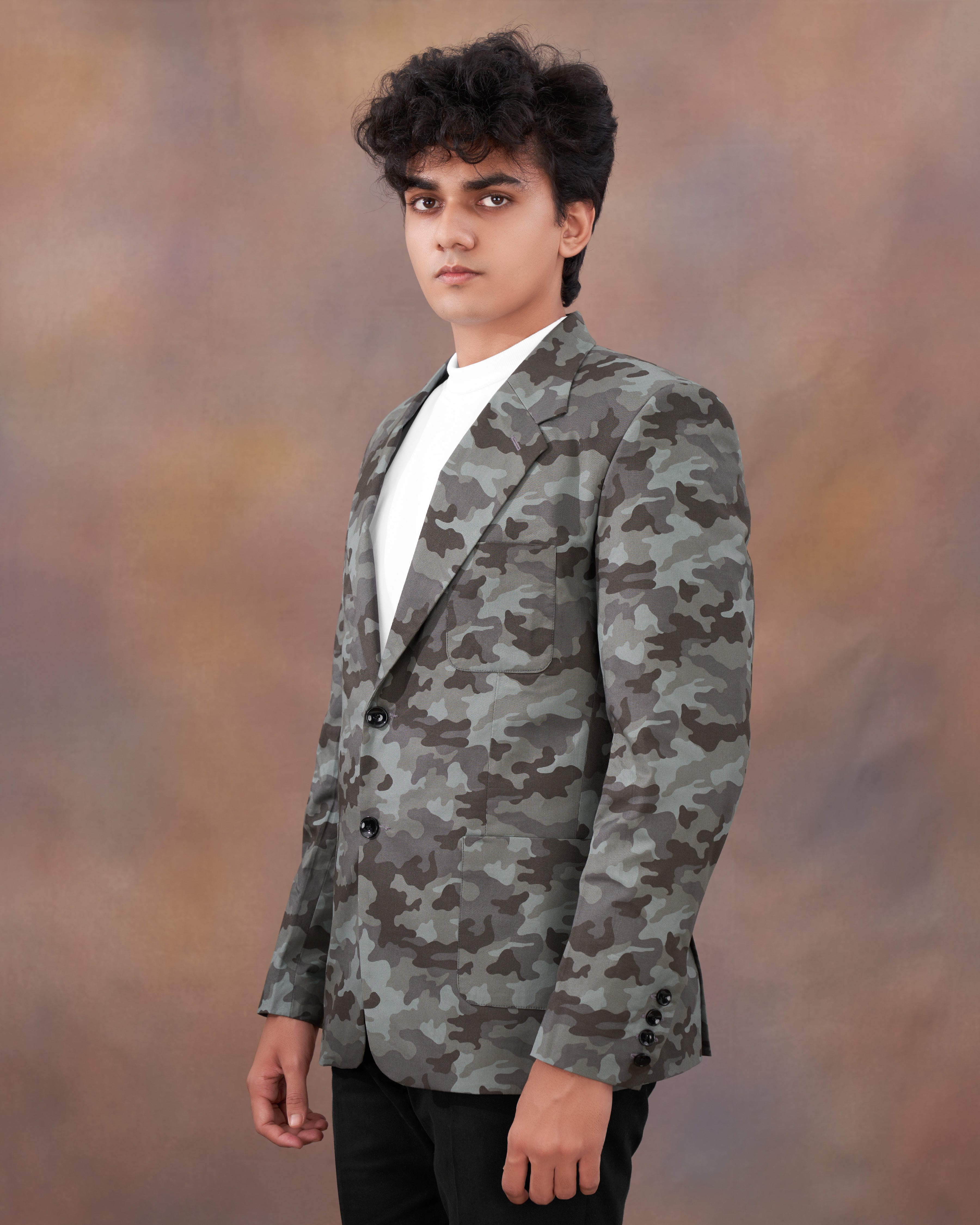 Camouflage blazer on sale