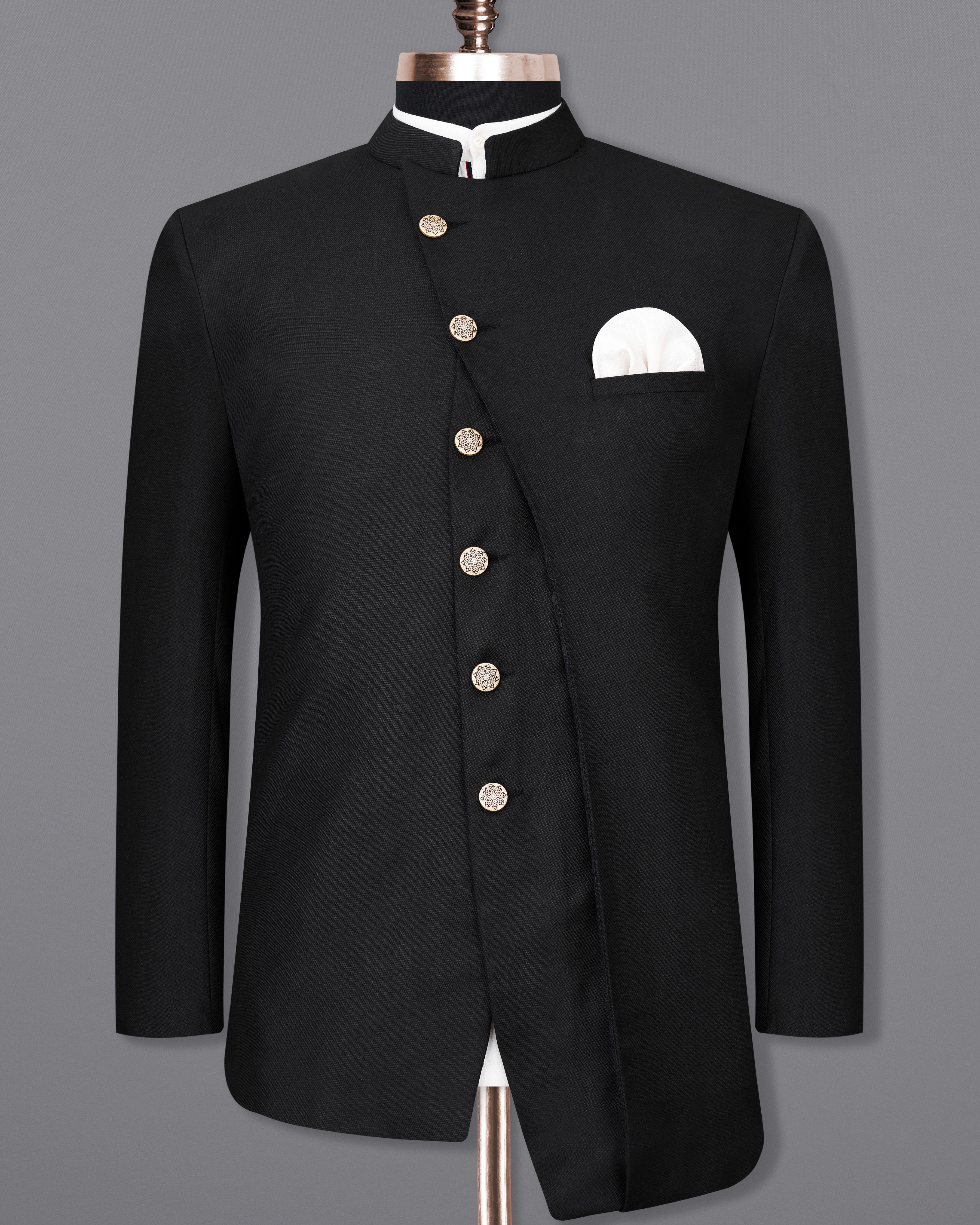 Jade Black Bandhgala Designer Blazer