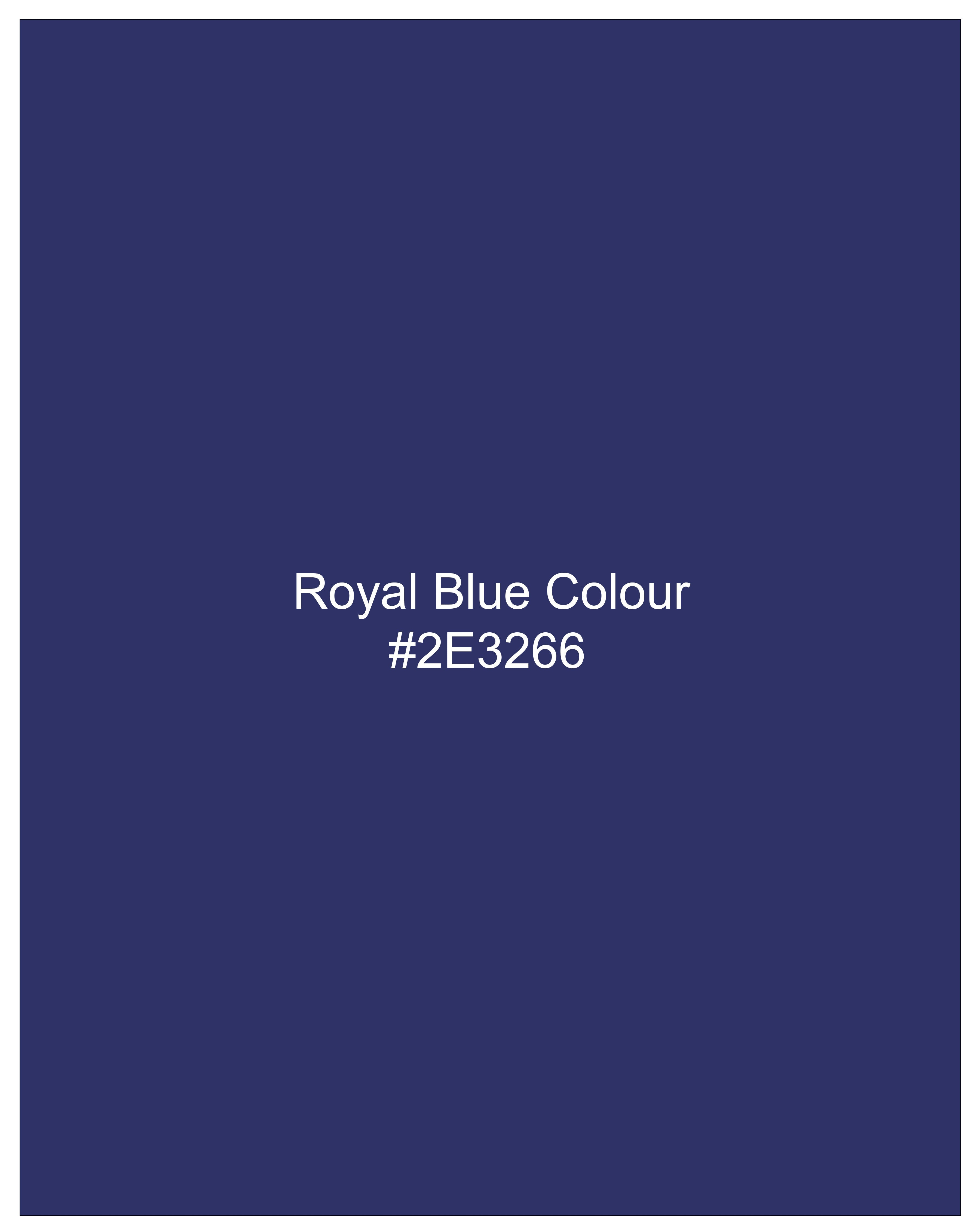 Royal Blue Cross Buttoned Bandhgala Blazer BL2454-CBG-36, BL2454-CBG-38, BL2454-CBG-40, BL2454-CBG-42, BL2454-CBG-44, BL2454-CBG-46, BL2454-CBG-48, BL2454-CBG-50, BL2454-CBG-52, BL2454-CBG-54, BL2454-CBG-56, BL2454-CBG-58, BL2454-CBG-60