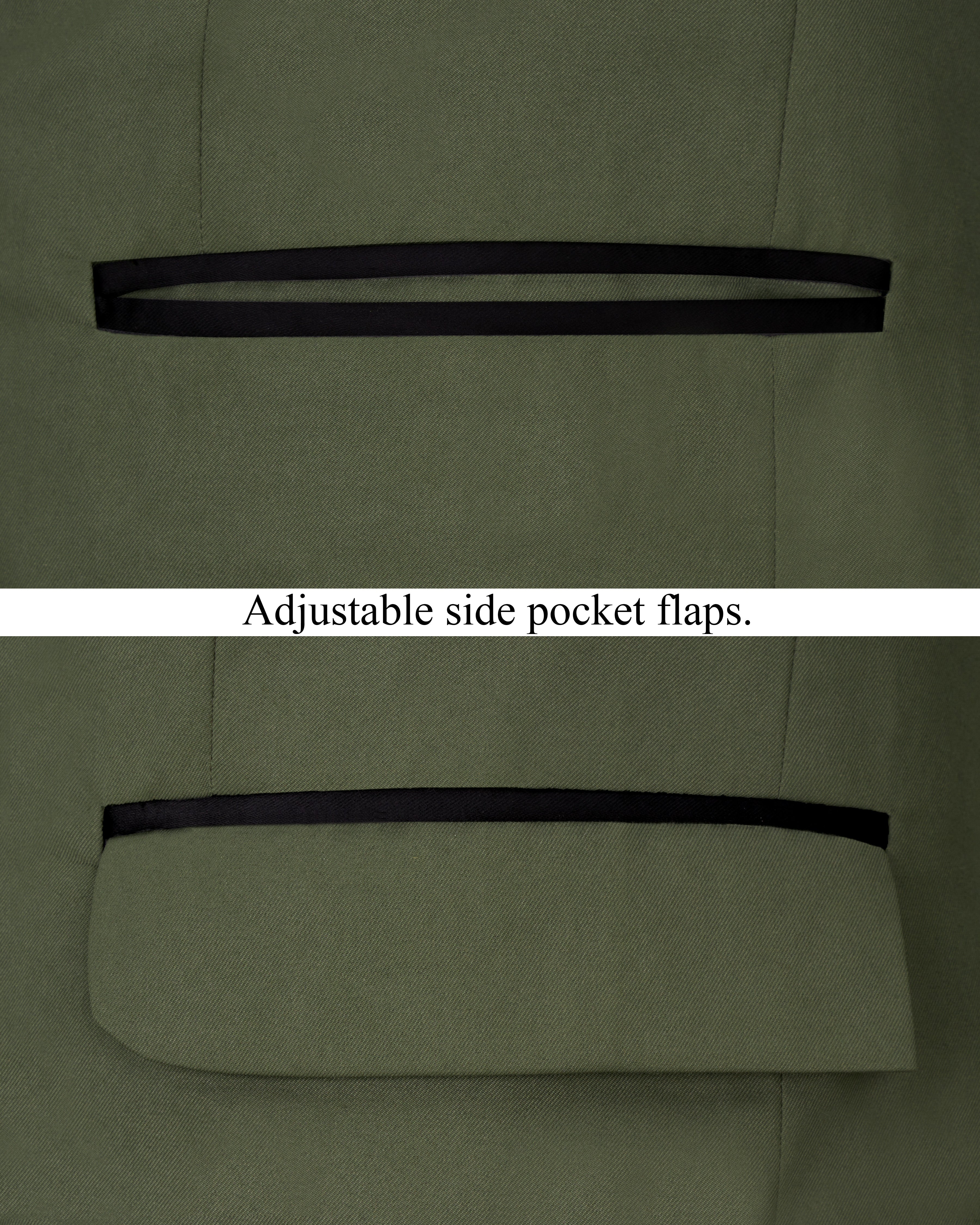 Twill Green Tuxedo Blazer BL2460-BKL-36, BL2460-BKL-38, BL2460-BKL-40, BL2460-BKL-42, BL2460-BKL-44, BL2460-BKL-46, BL2460-BKL-48, BL2460-BKL-50, BL2460-BKL-52, BL2460-BKL-54, BL2460-BKL-56, BL2460-BKL-58, BL2460-BKL-60	