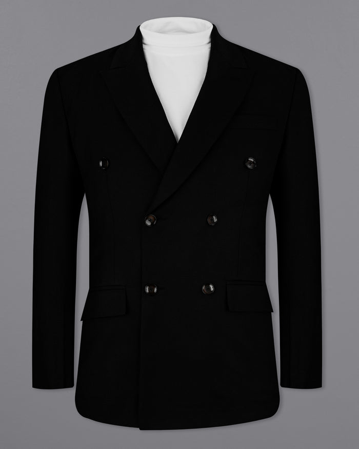 JADE BLACK DOUBLE BREASTED BLAZER