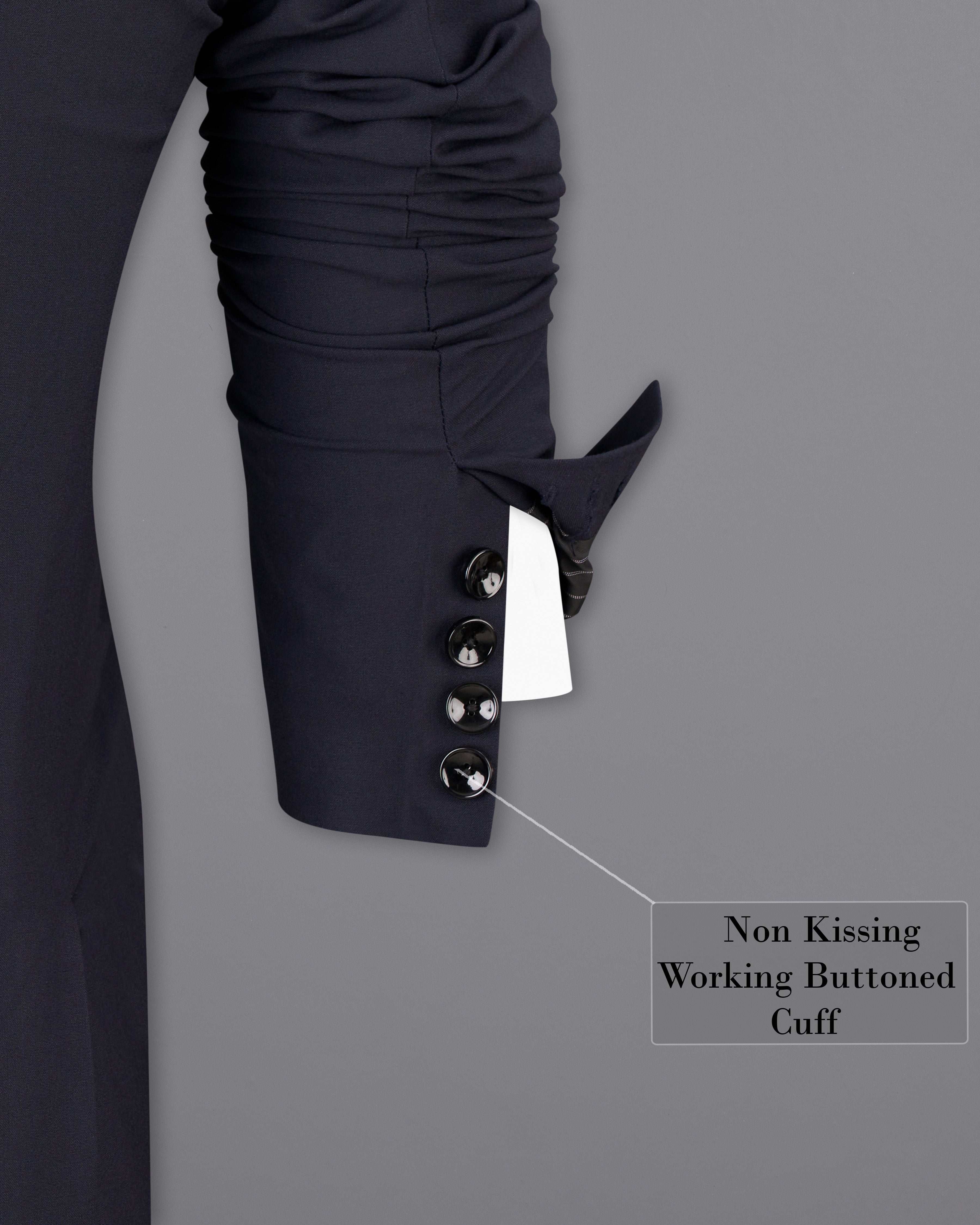 Thunder Blue with White Piping Work Single Breasted Designer Blazer BL2541-SB-D248-36, BL2541-SB-D248-38, BL2541-SB-D248-40, BL2541-SB-D248-42, BL2541-SB-D248-44, BL2541-SB-D248-46, BL2541-SB-D248-48, BL2541-SB-D248-50, BL2541-SB-D248-54, BL2541-SB-D248-54, BL2541-SB-D248-56, BL2541-SB-D248-58, BL2541-SB-D248-60