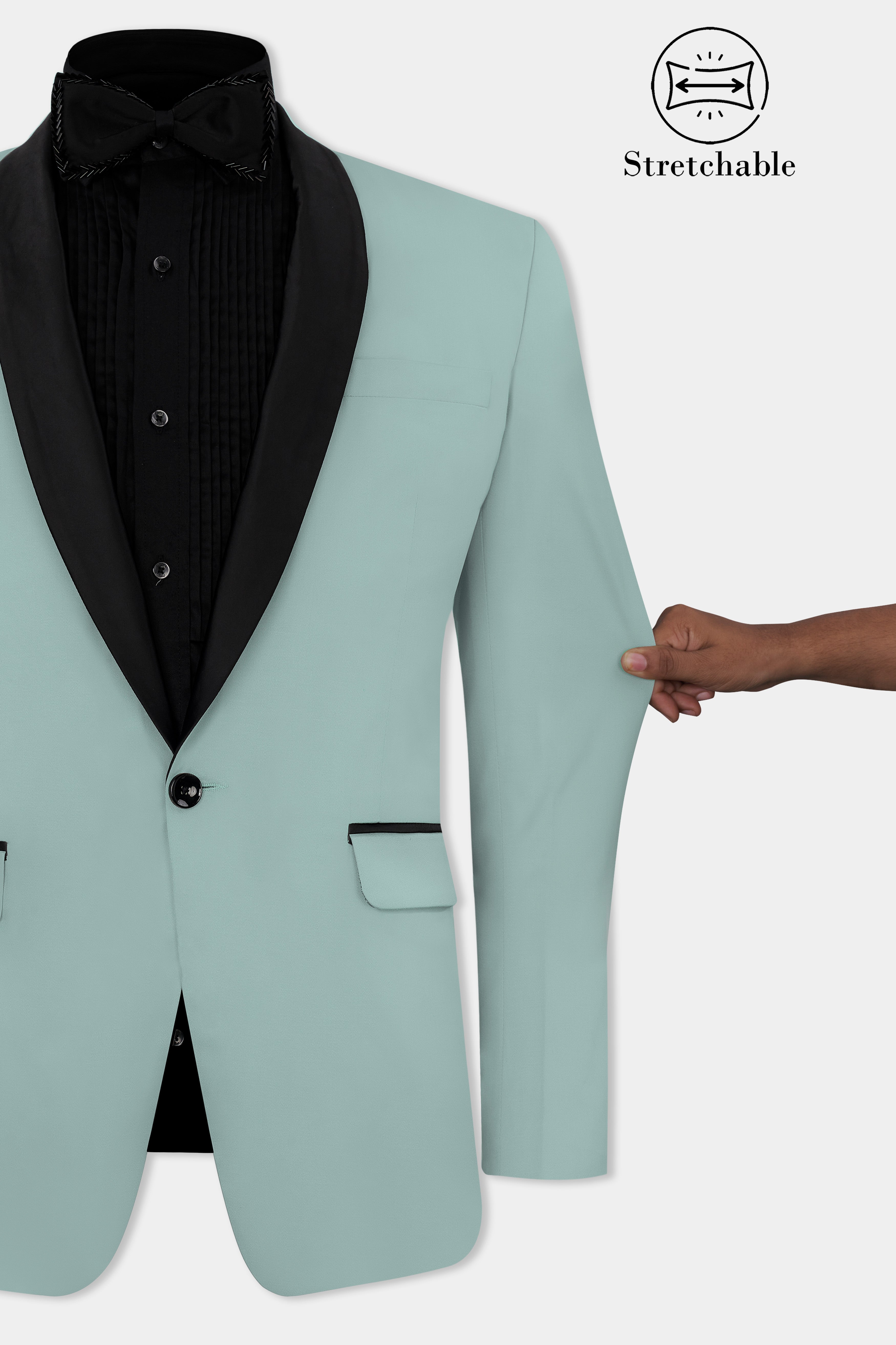 OMC Signature Men's Velvet Shawl Lapel Slim Fit Tuxedo Jacket (Hunter – OMC  Formal