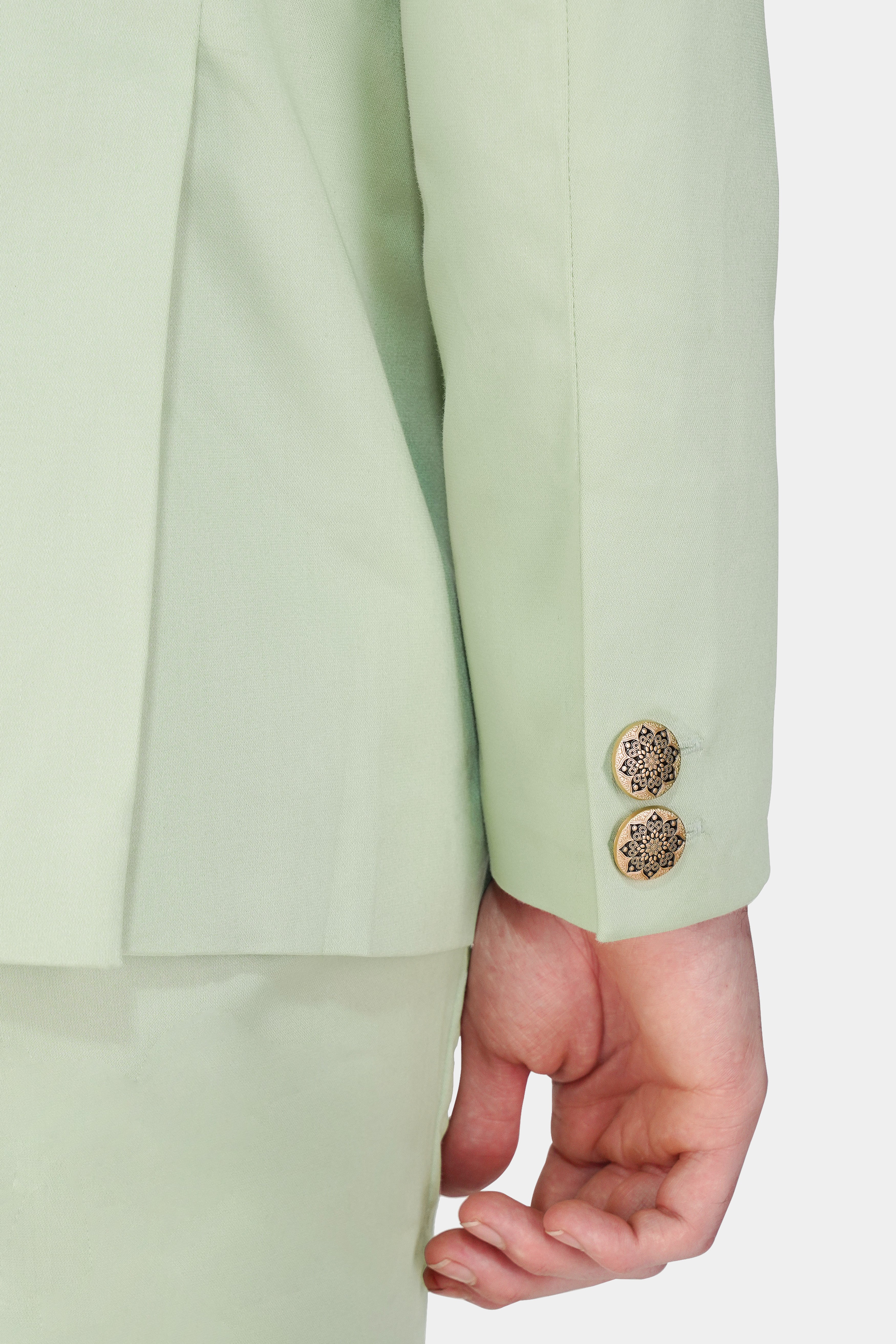 Coriander Green Premium Cotton Bandhgala Stretchable Traveler Blazer BL2796-BG-36, BL2796-BG-38, BL2796-BG-40, BL2796-BG-42, BL2796-BG-44, BL2796-BG-46, BL2796-BG-48, BL2796-BG-50, BL2796-BG-52, BL2796-BG-54, BL2796-BG-56, BL2796-BG-58, BL2796-BG-60