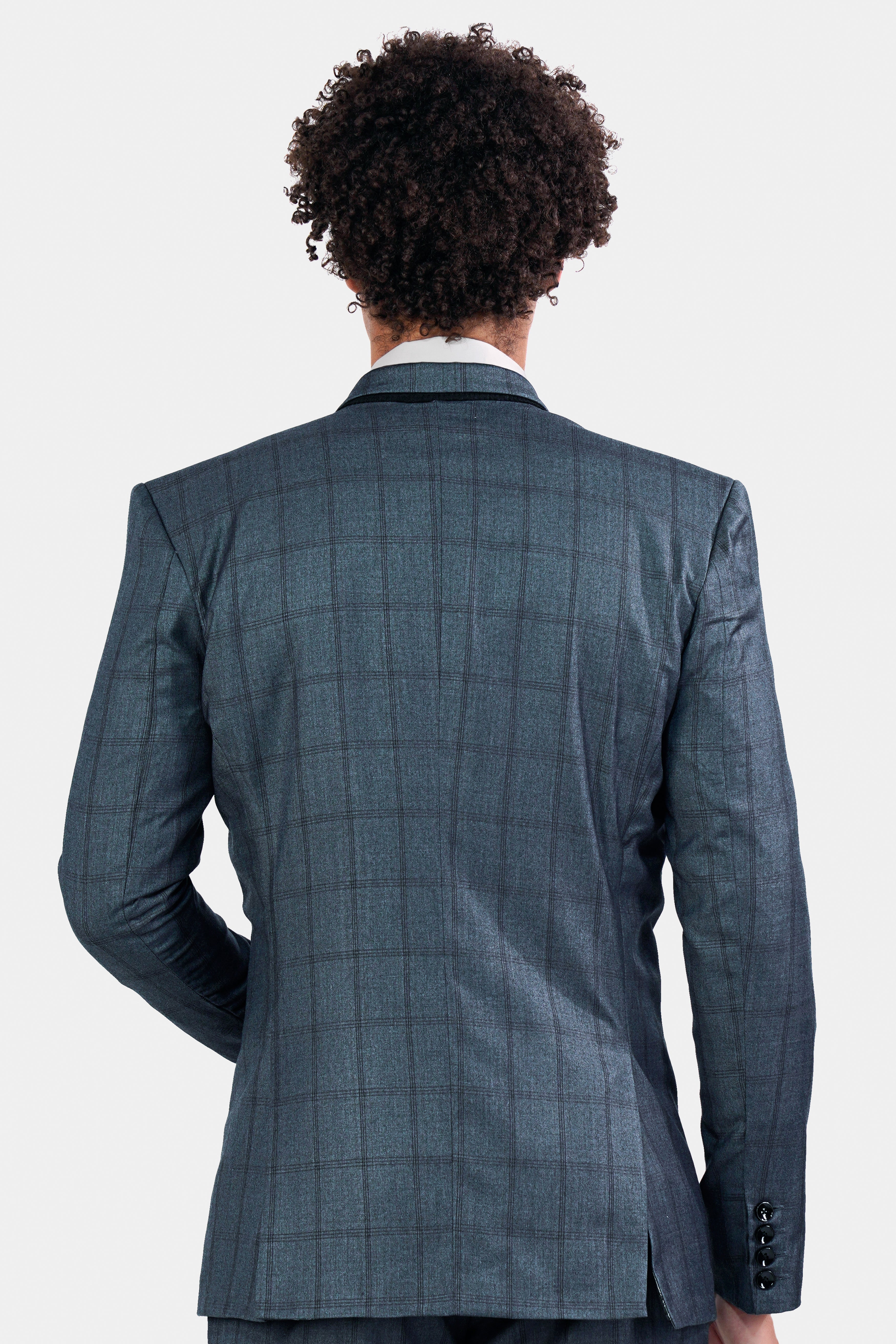 Bayoux Gray Plaid Wool Rich Blazer BL2906-SB-36, BL2906-SB-38, BL2906-SB-40, BL2906-SB-42, BL2906-SB-44, BL2906-SB-46, BL2906-SB-48, BL2906-SB-50, BL2906-SB-52, BL2906-SB-54, BL2906-SB-56, BL2906-SB-58, BL2906-SB-60