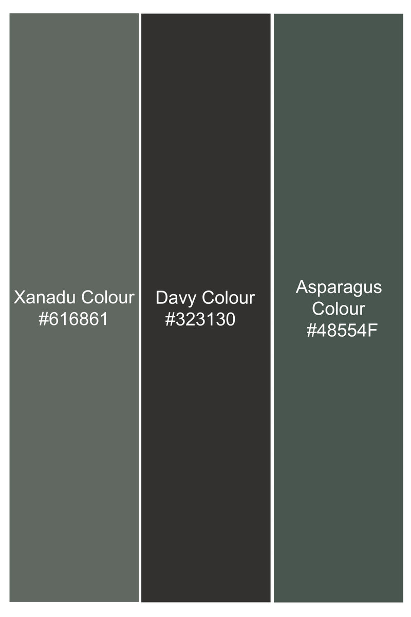 Xanadu Green and Davy Brown Camouflage Premium Cotton Designer Blazer