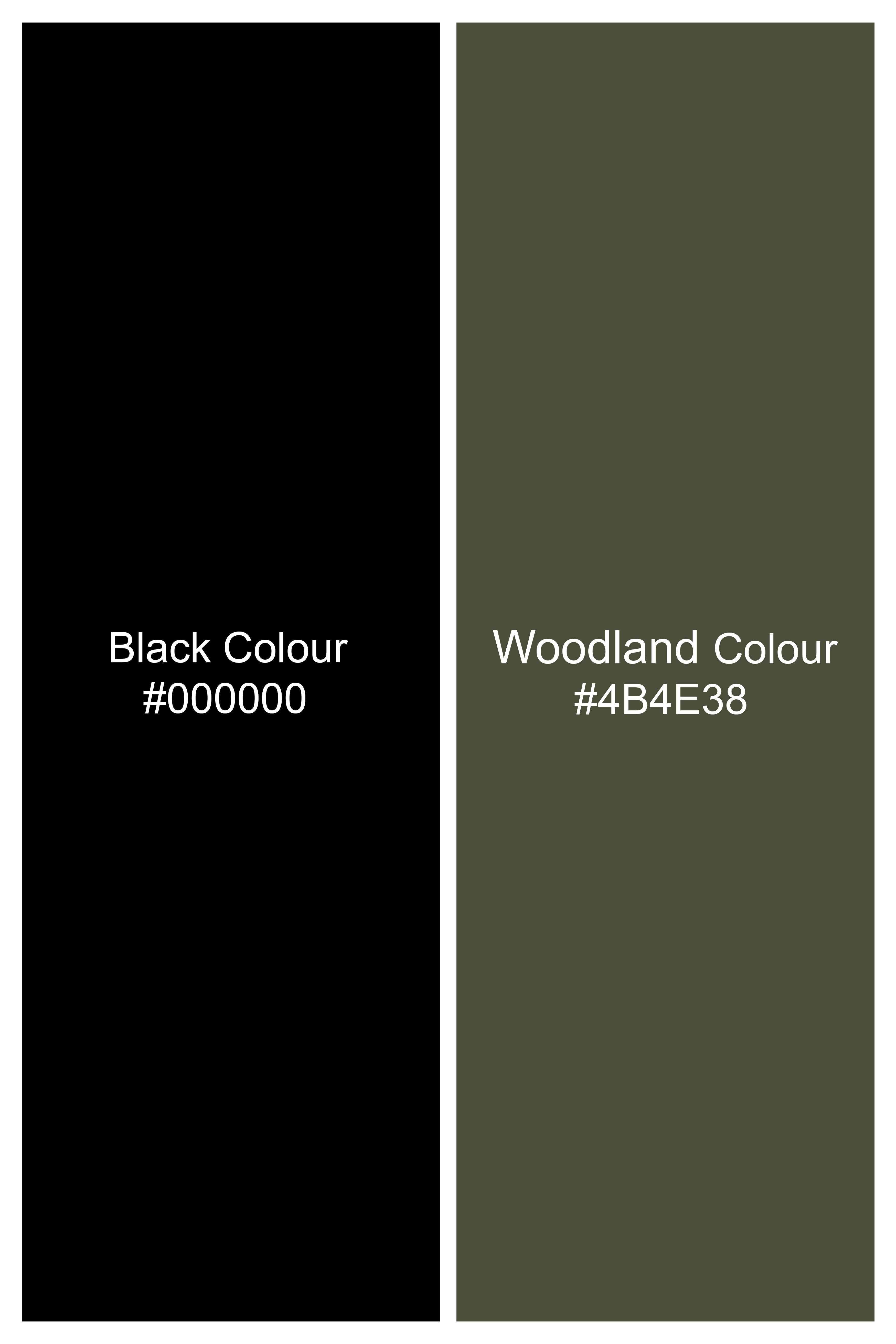Jade Black and Woodland Green Printed Premium Cotton Single-Breasted Blazer BL3033-SB-36, BL3033-SB-38, BL3033-SB-40, BL3033-SB-42, BL3033-SB-44, BL3033-SB-46, BL3033-SB-48, BL3033-SB-50, BL3033-SB-52, BL3033-SB-54, BL3033-SB-56, BL3033-SB-58, BL3033-SB-60