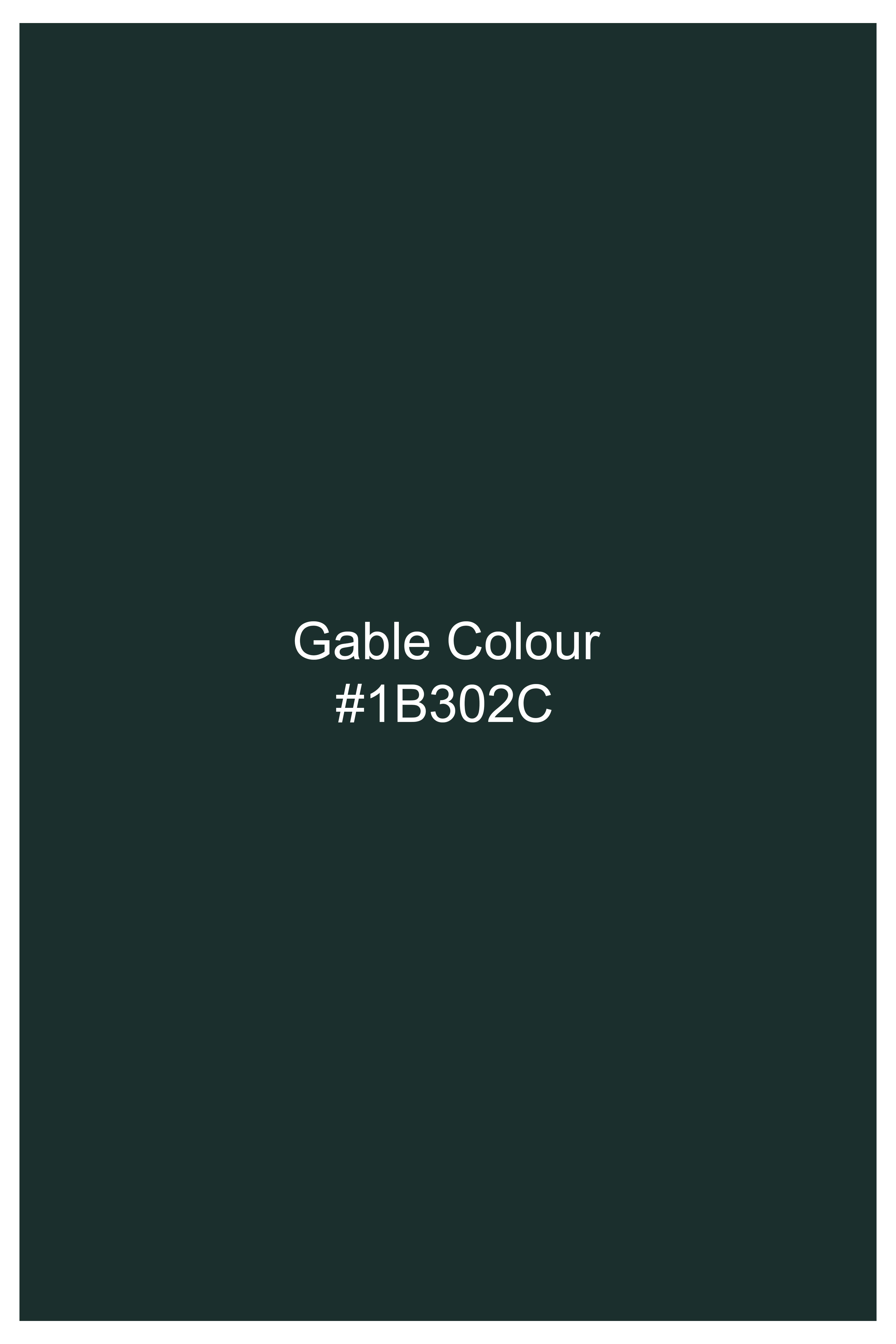 Gable Green Cross Buttoned Wool Rich Bandhgala Blazer