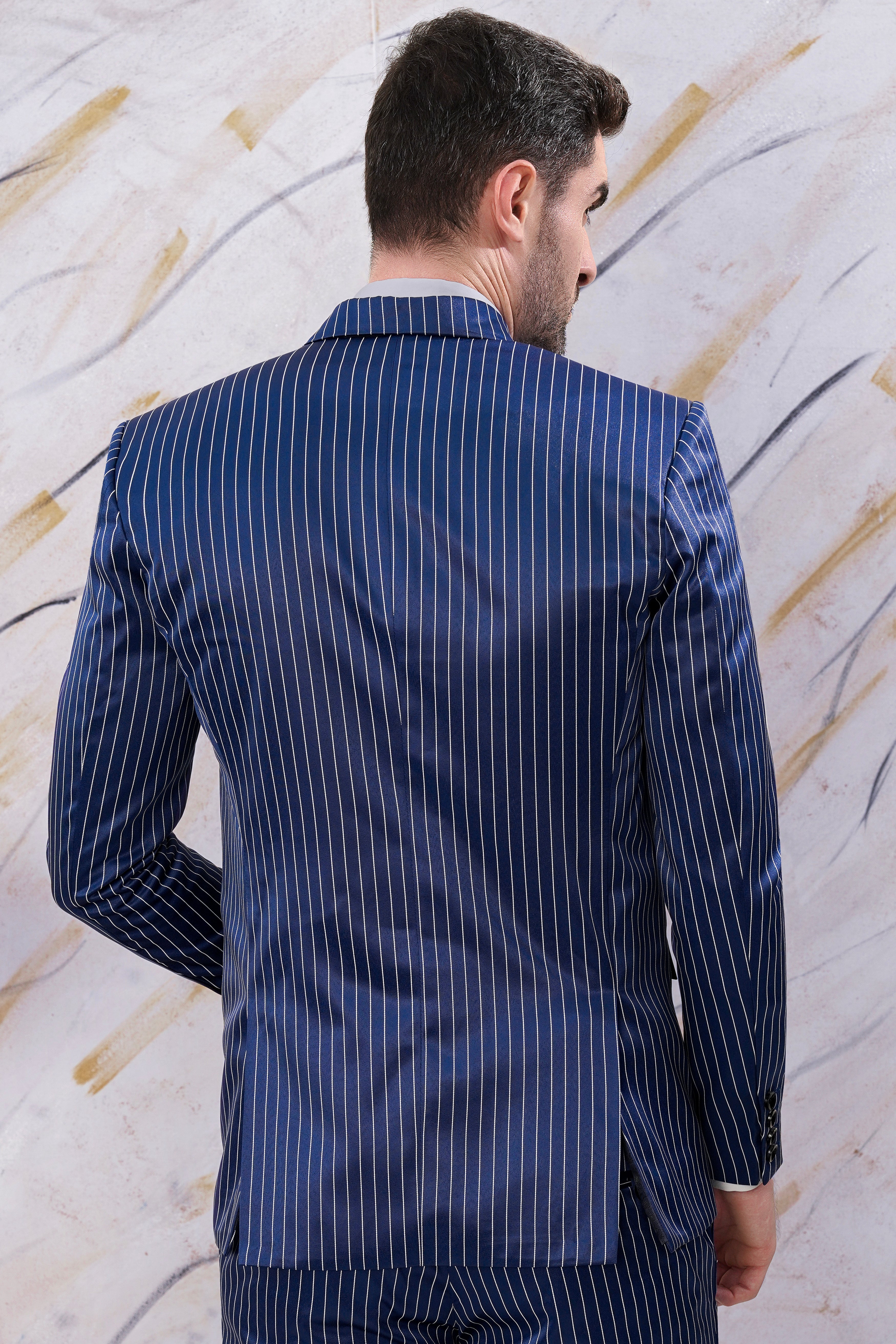 Blue and white clearance striped jacket mens