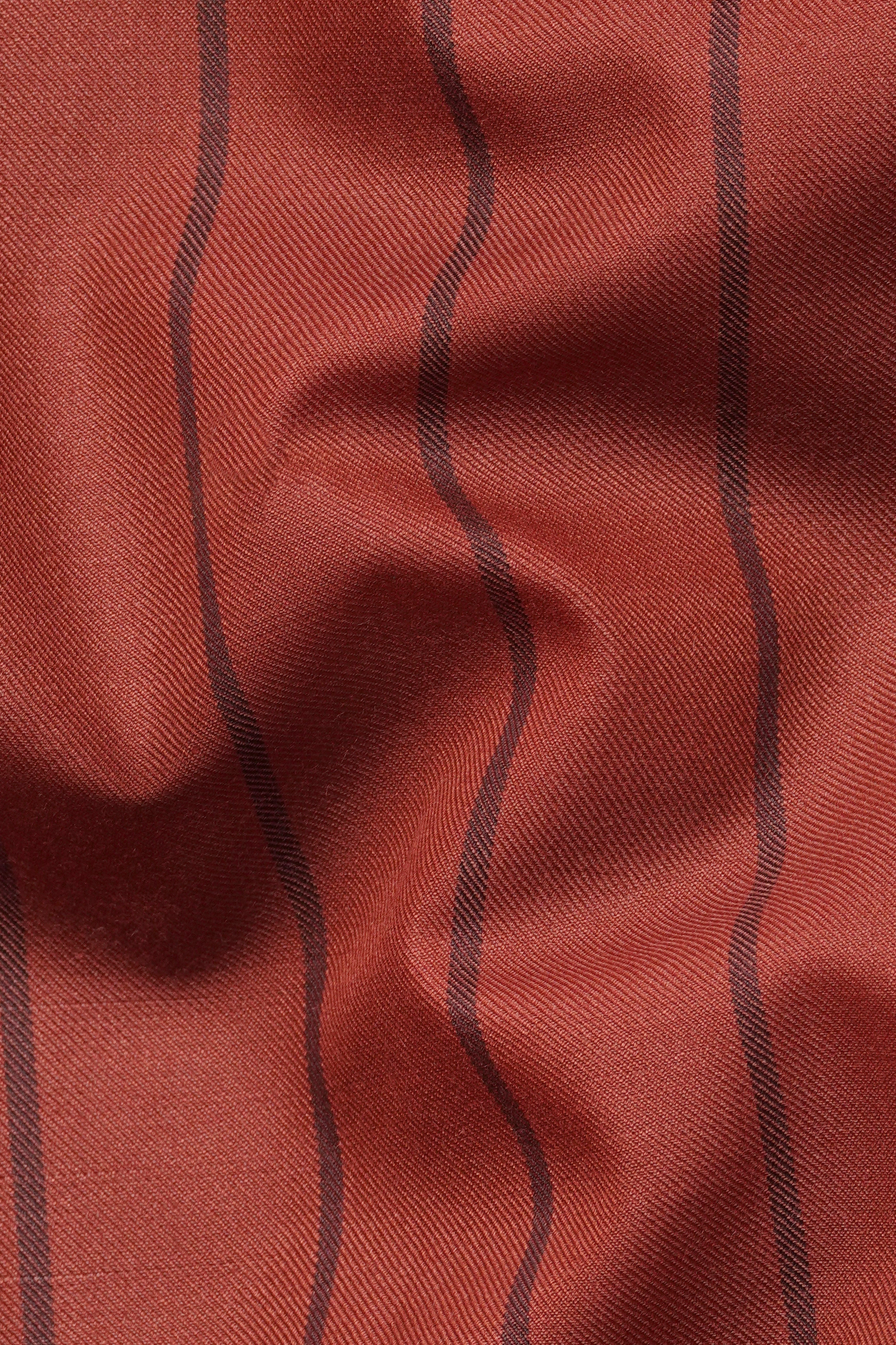Mojo Red Striped Wool Rich Blazer