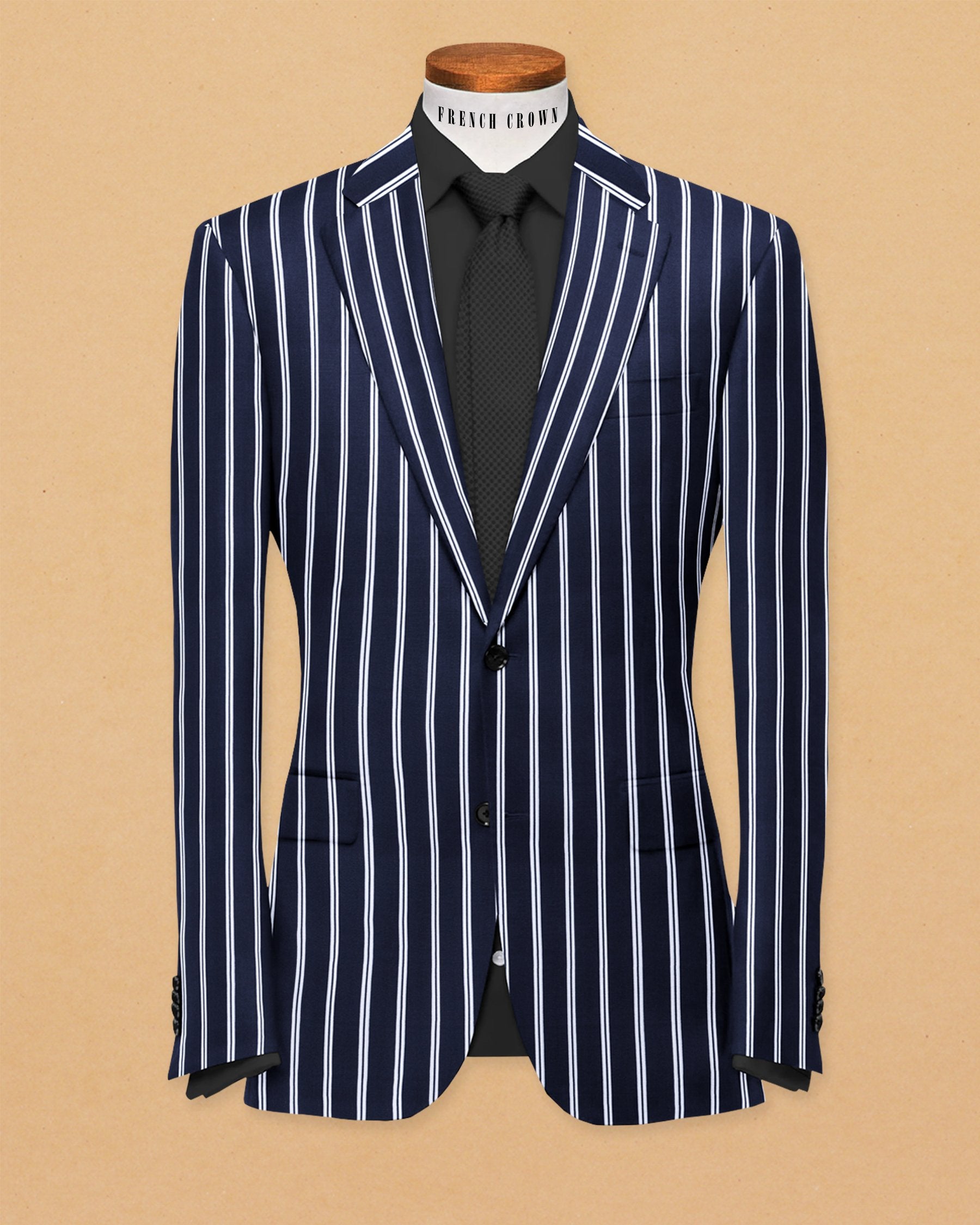 Navy Striped Designer Blazer