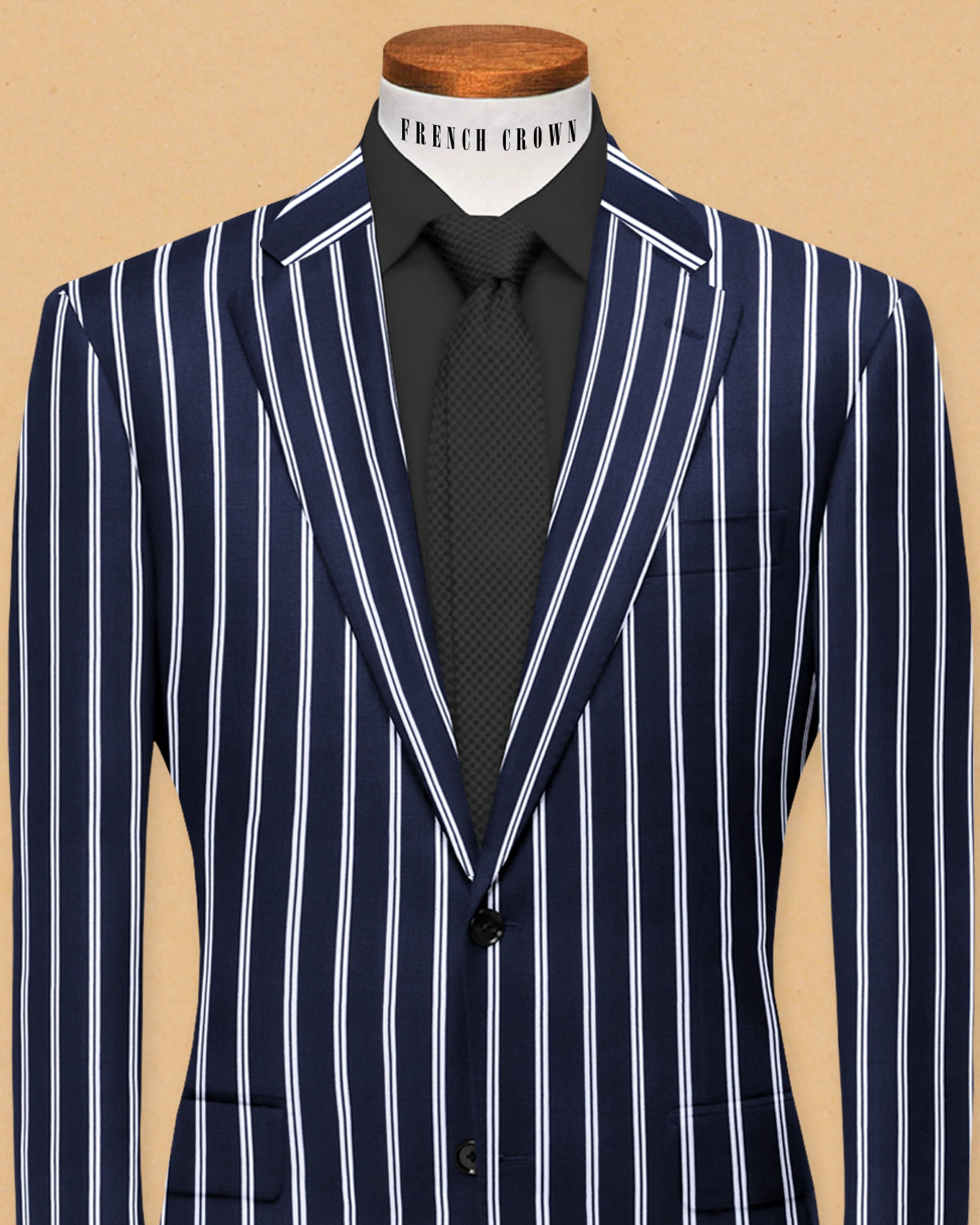 Navy Striped Designer Blazer