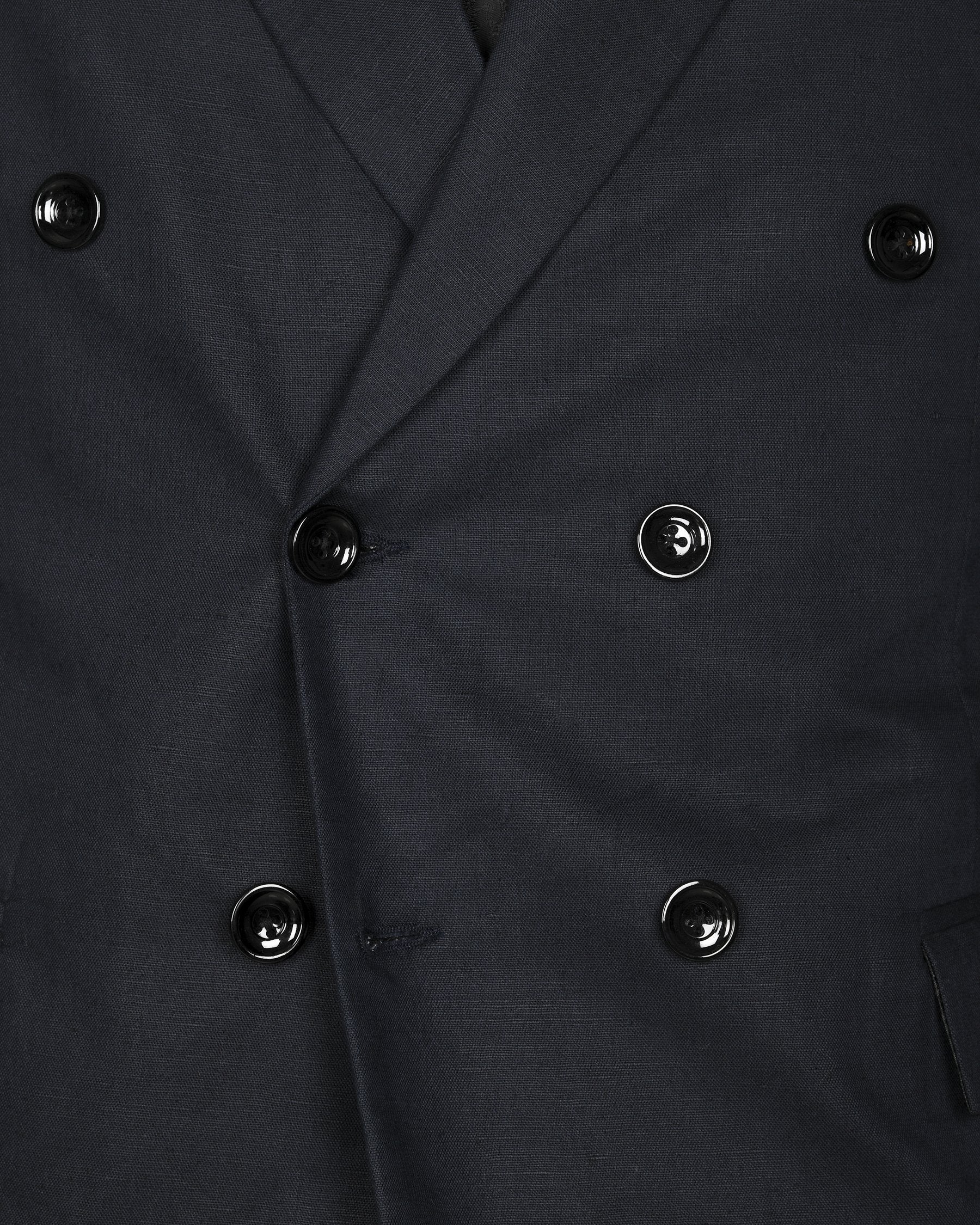 Presidential Navy Double-Breasted Linen Performance Blazer