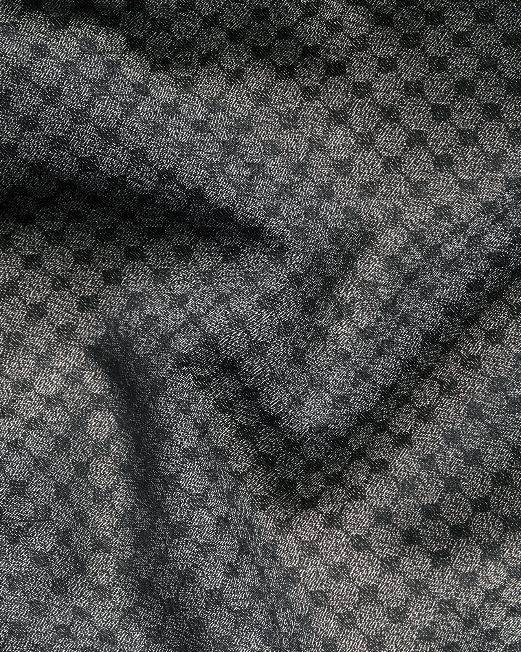 Pebble Grey Box Textured Wool blend Blazer