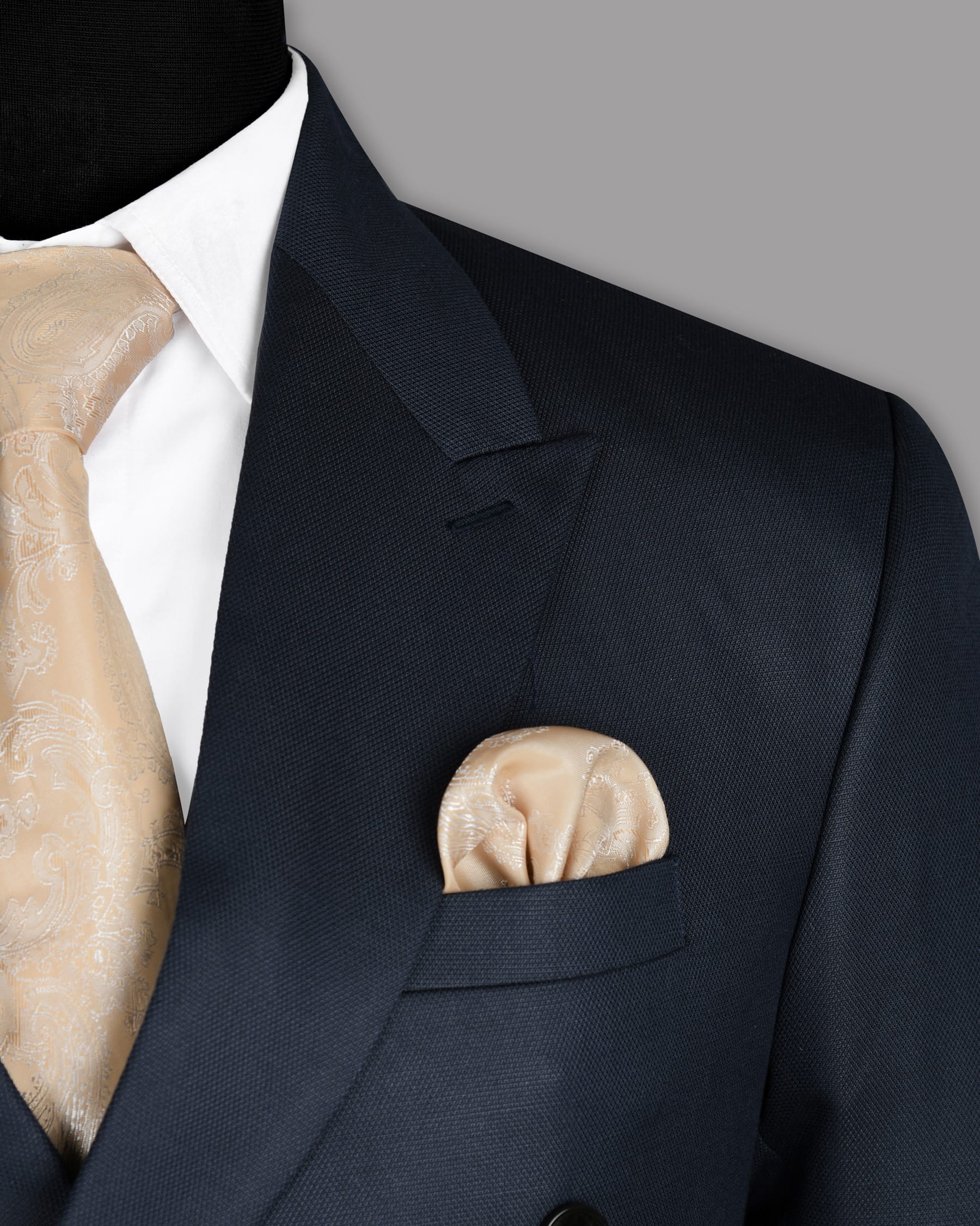 Royal Blue Wool Rich Double Breasted Blazer