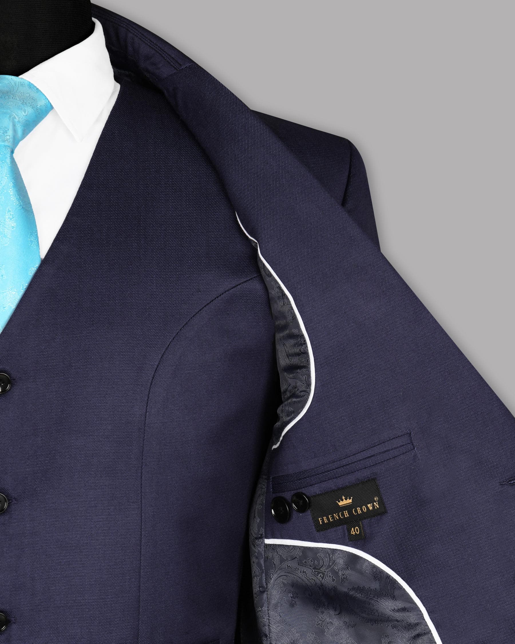 Indigo Premium Wool Blend Blazer