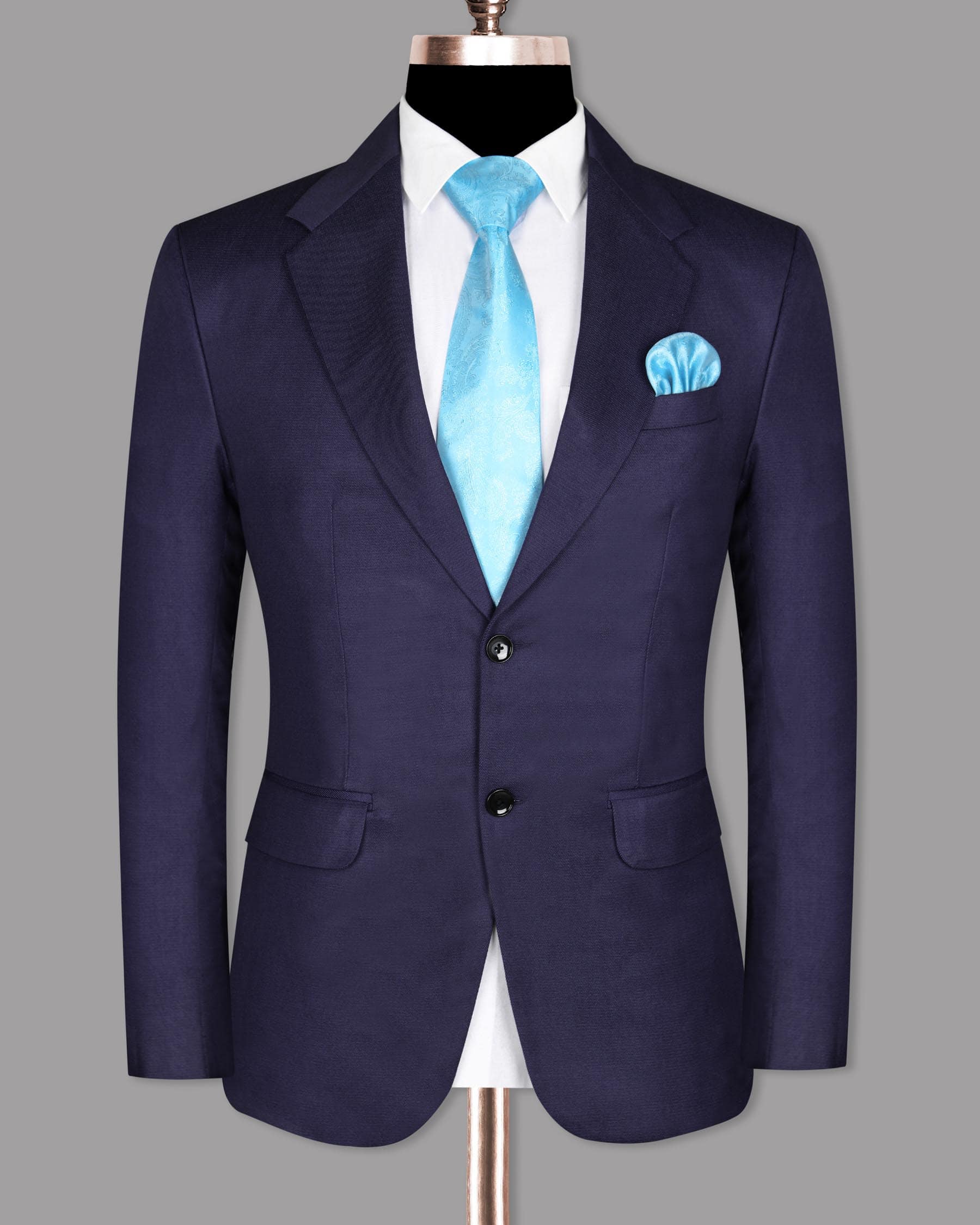 Indigo Premium Wool Blend Blazer