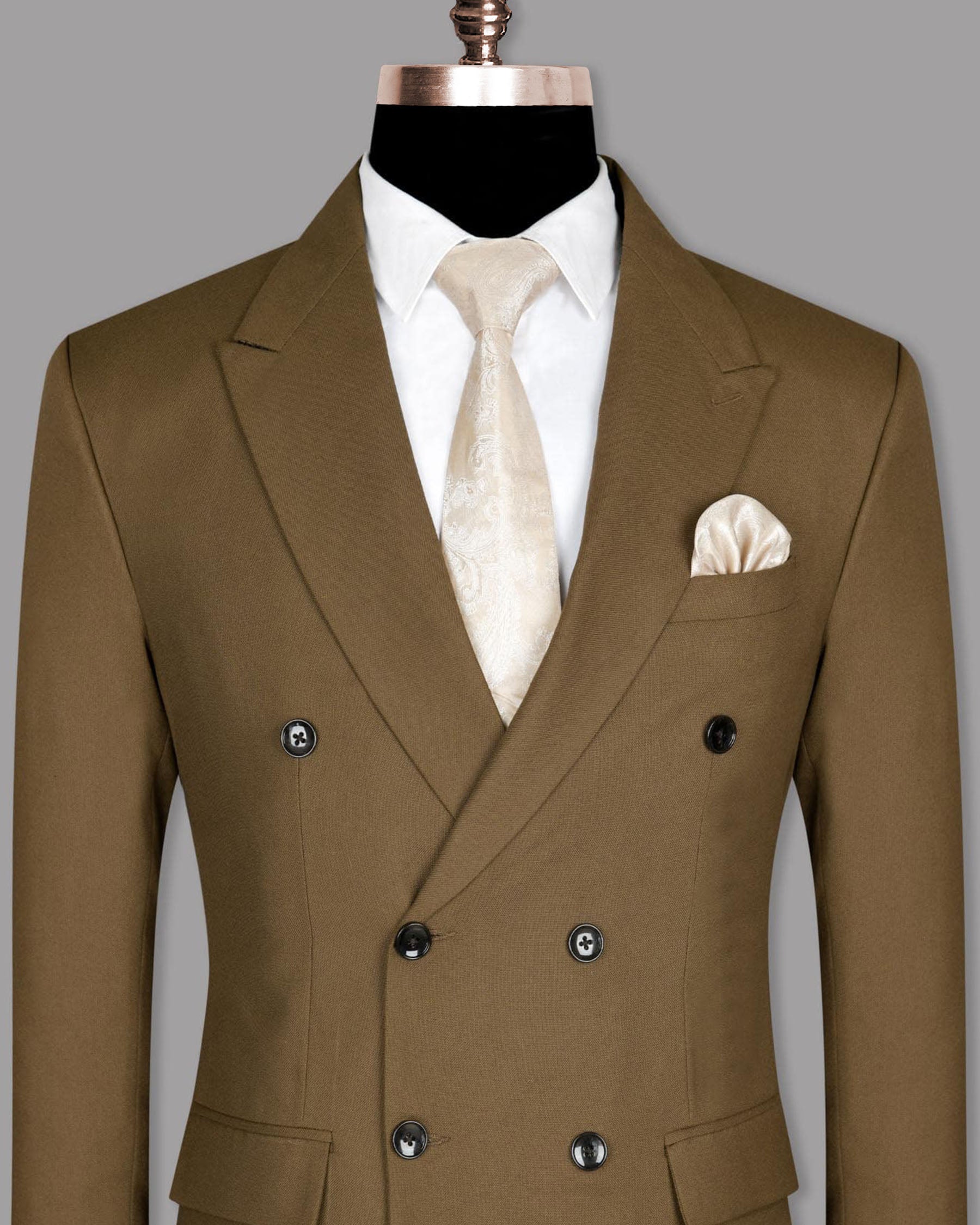 Soil Brown Wool Rich Double Breasted Blazer BL811DB-56, BL811DB-52, BL811DB-58, BL811DB-36, BL811DB-38, BL811DB-42, BL811DB-60, BL811DB-40, BL811DB-46, BL811DB-44, BL811DB-48, BL811DB-50, BL811DB-54