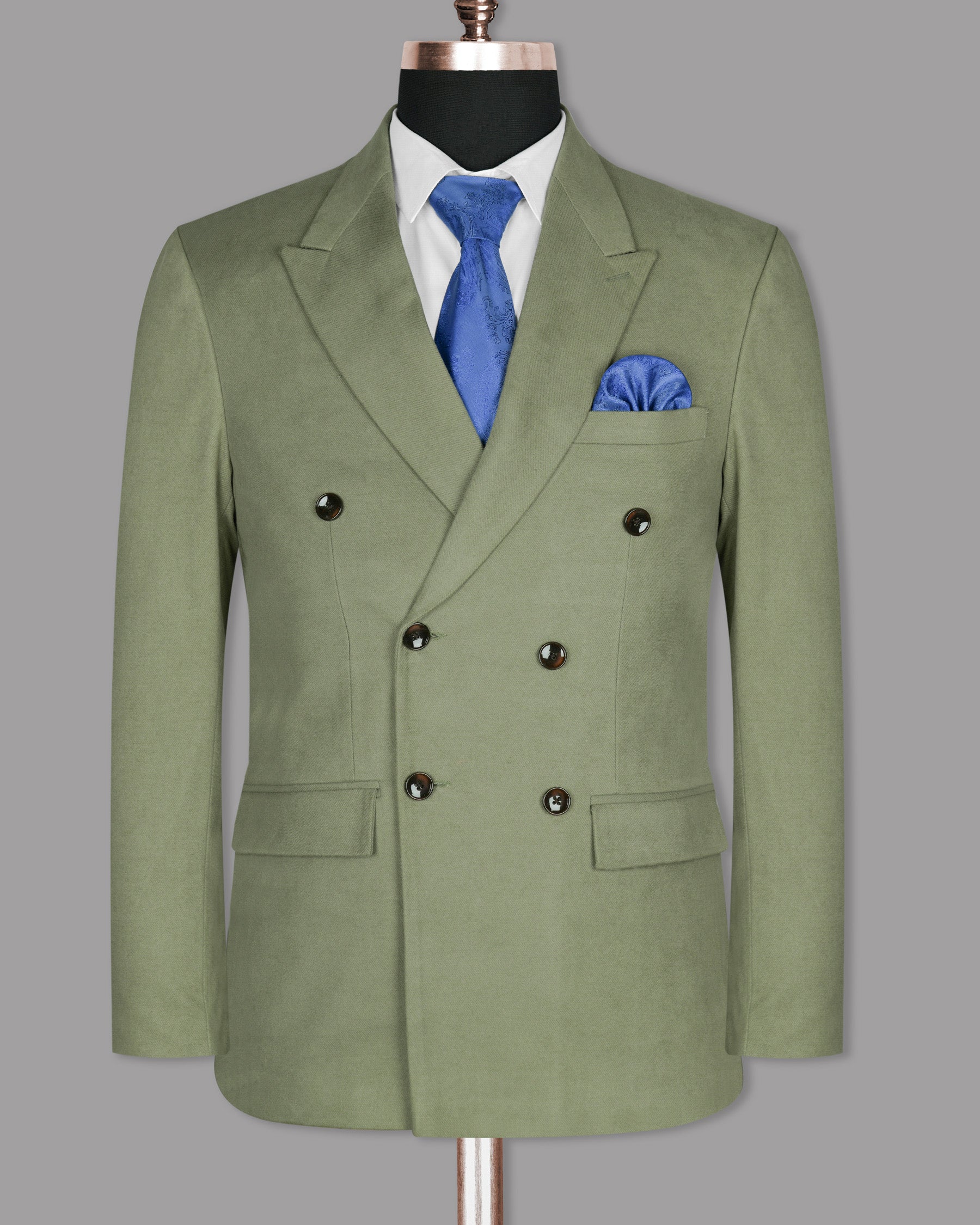 Mens green double breasted blazer hotsell