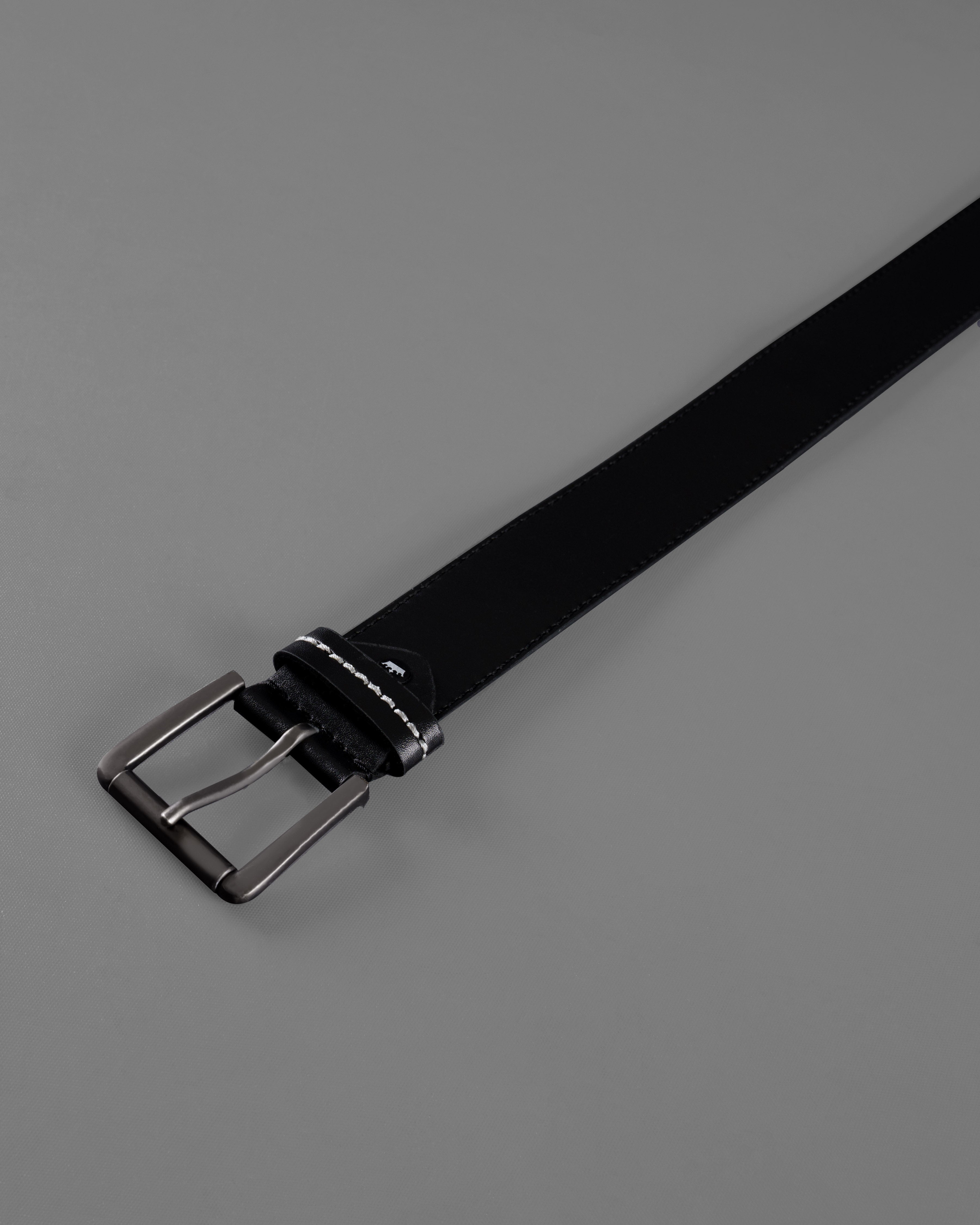 Jade Black with Metallic Buckle Leather FreeLightweight Handcrafted Belt BT102-28, BT102-30, BT102-32, BT102-34, BT102-36, BT102-38