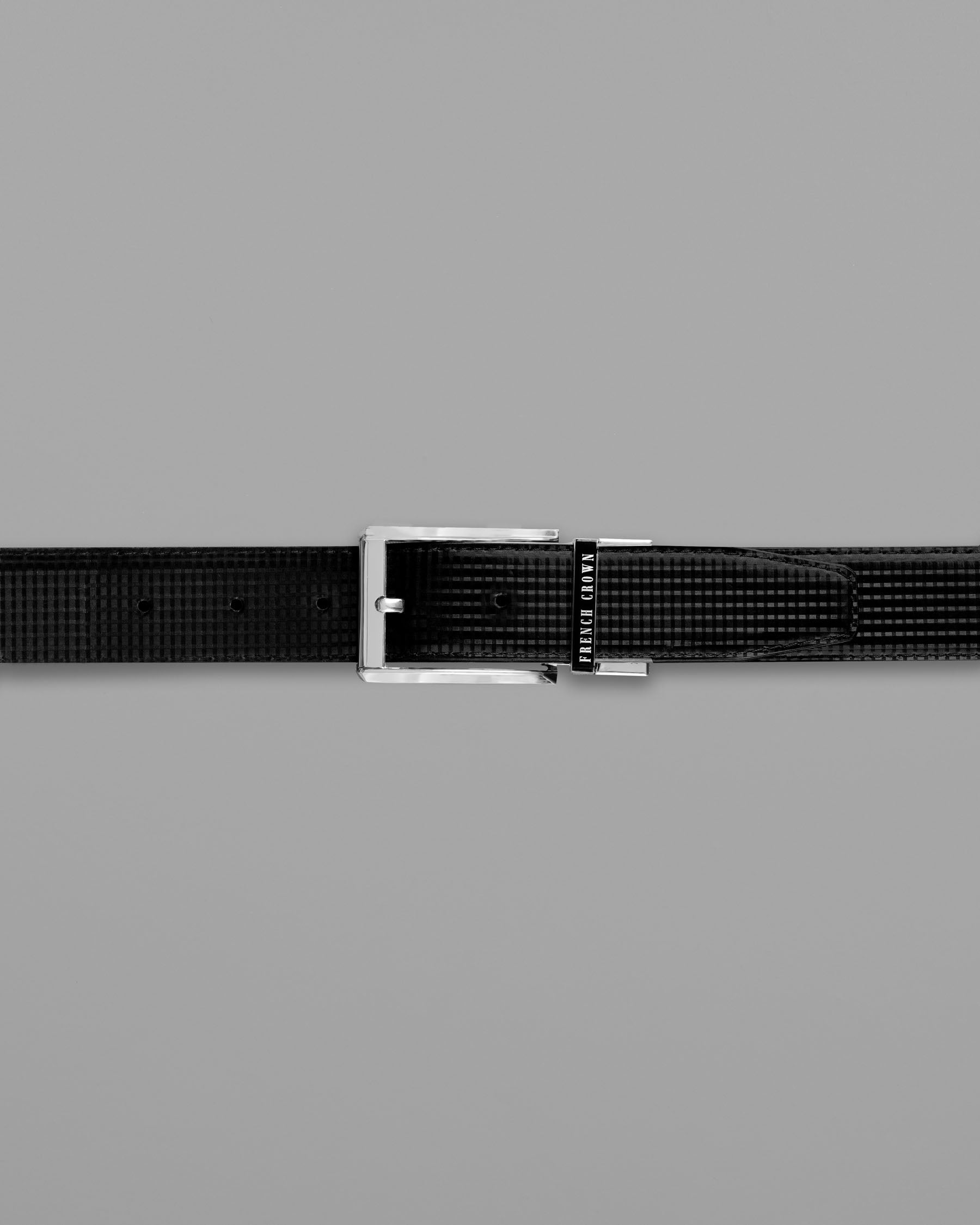 Silver buckled Reversible Black and Brown Vegan Leather Handcrafted Belt BT044-28, BT044-30, BT044-32, BT044-34, BT044-36, BT044-38