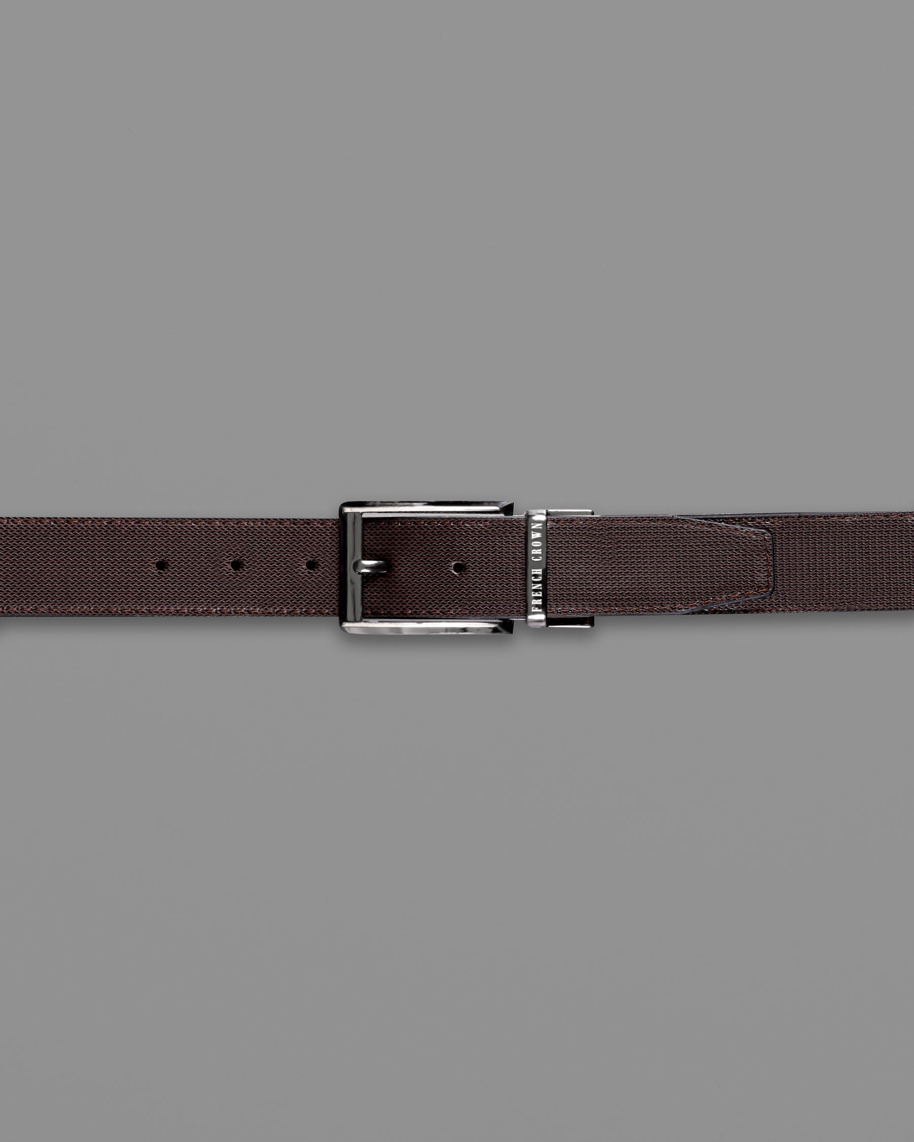 Glossy Grey with Golden buckled Reversible Black and Brown Vegan Leather Handcrafted Belt BT045-28, BT045-30, BT045-32, BT045-34, BT045-36, BT045-38