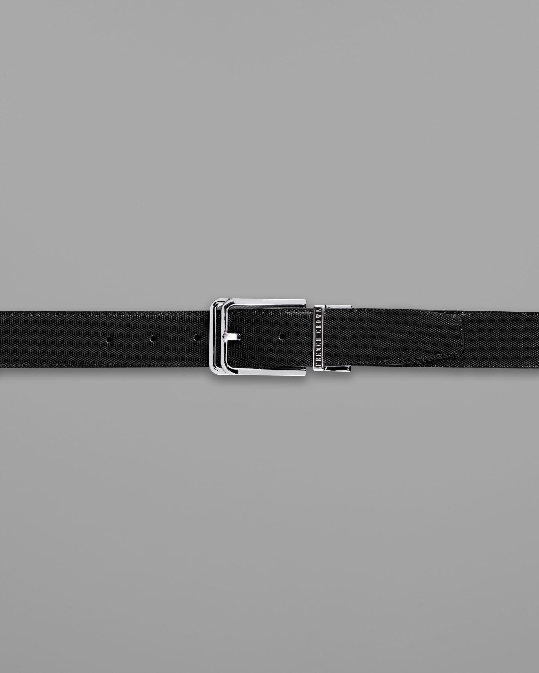 Silver buckled Reversible jade Black and Brown Vegan Leather Handcrafted Belt BT046-28, BT046-30, BT046-32, BT046-34, BT046-36, BT046-38