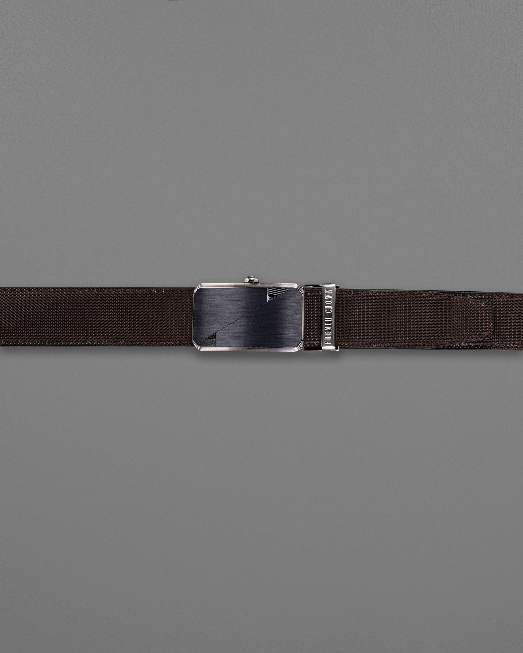 Designer Black and Silver Buckle Matte Finish with Jade Black and Dark Brown Leather Free Handcrafted Reversible Belt BT093-28, BT093-30, BT093-32, BT093-34, BT093-36, BT093-38 