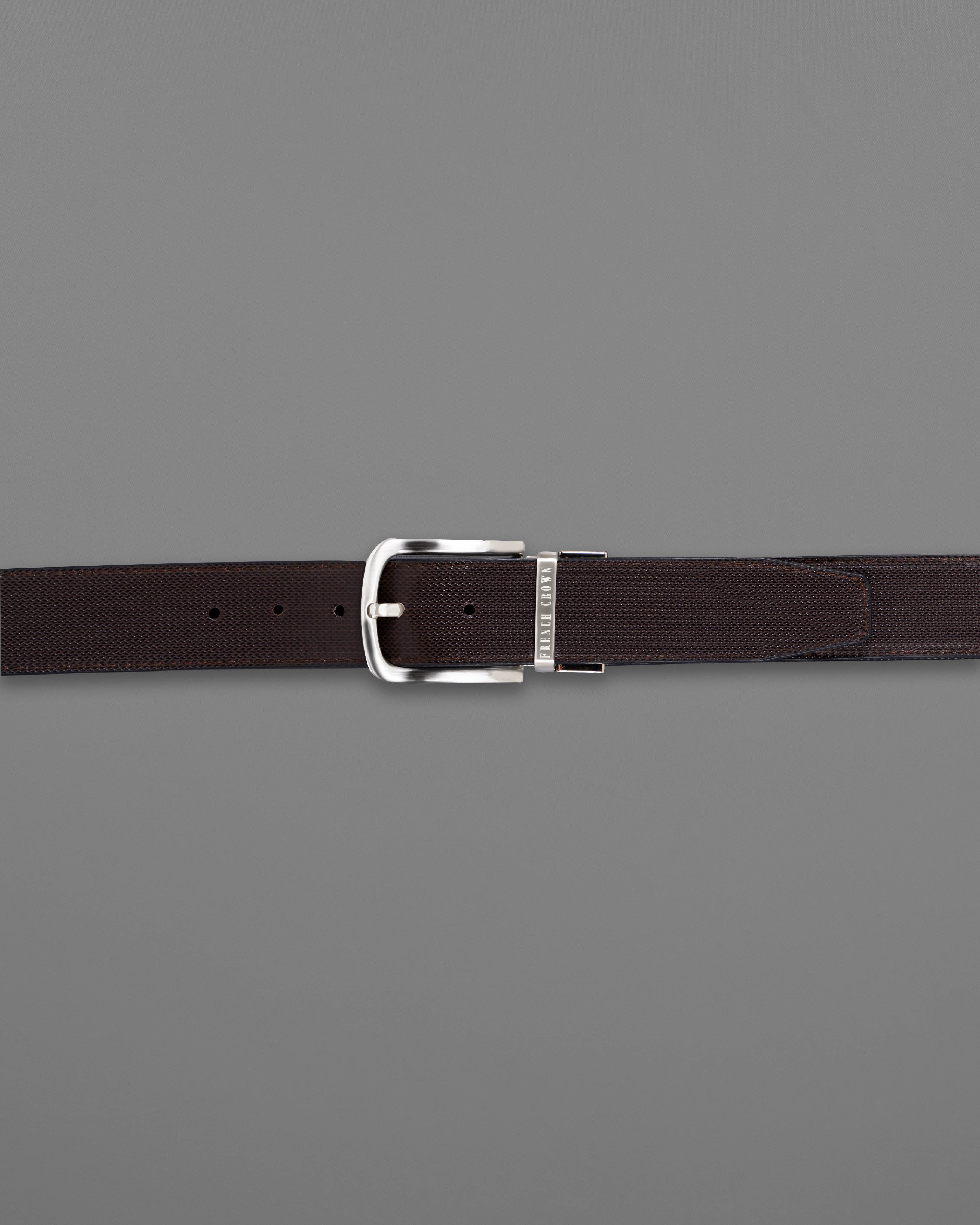 Silver Shiny Buckle With Jade Black and Brown  Leather Free Handcrafted Reversible Belt BT096-28, BT096-30, BT096-32, BT096-34, BT096-36, BT096-38