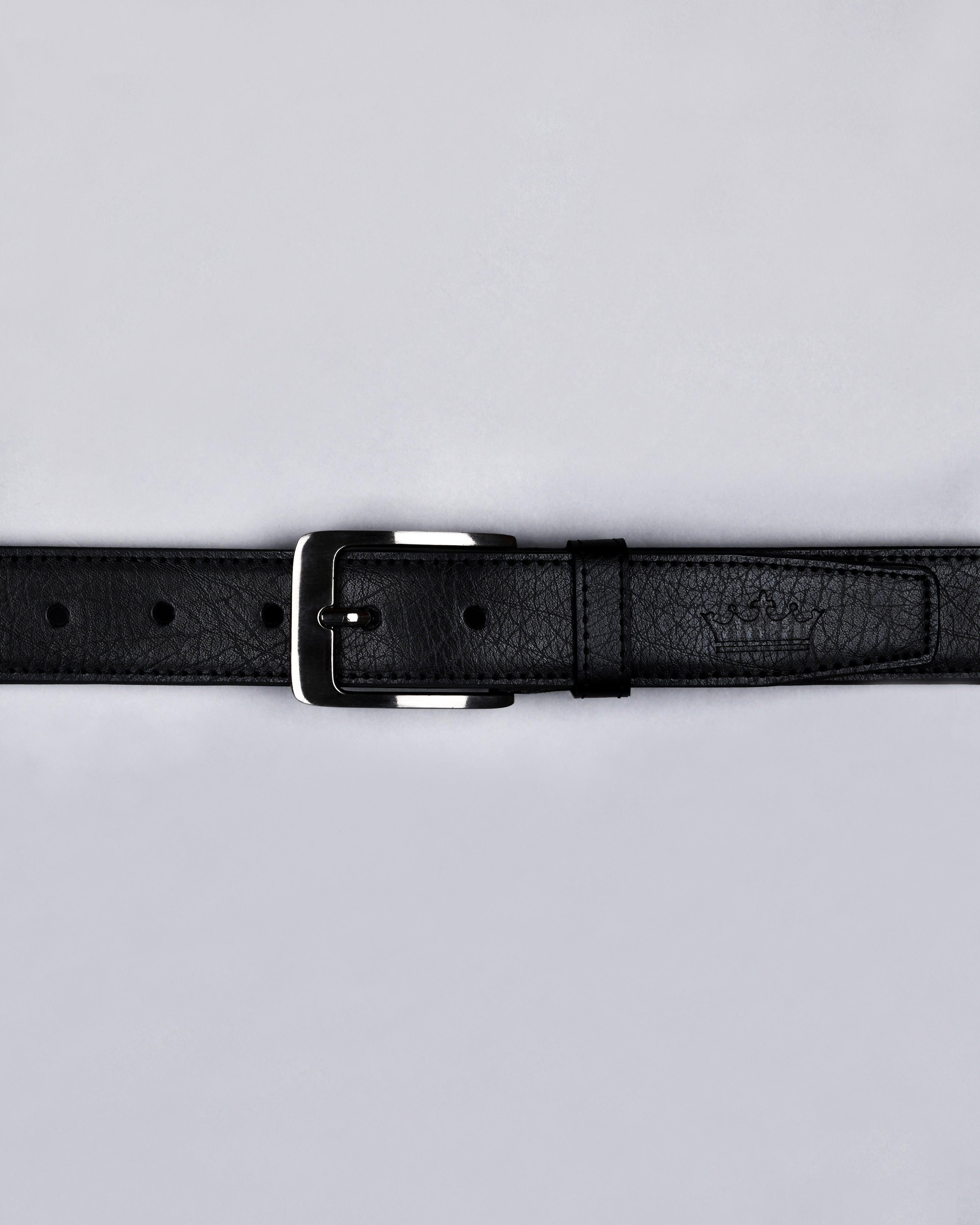 Jade Black Slight Textured Vegan Leather Handcrafted Belt BT15-36, BT15-28, BT15-30, BT15-32, BT15-38, BT15-34