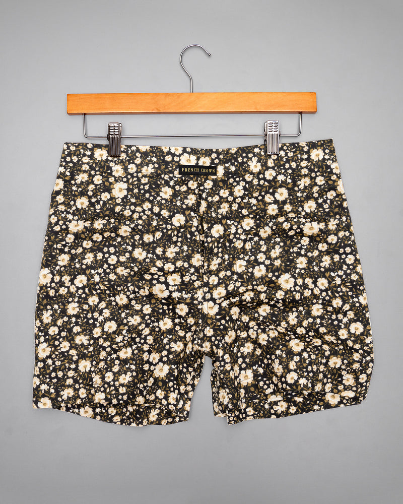 Driftwood Brown Flowers Printed Tencel and Zanah Premium Cotton Boxers BX371-28, BX371-30, BX371-32, BX371-34, BX371-36, BX371-38, BX371-40, BX371-42, BX371-44