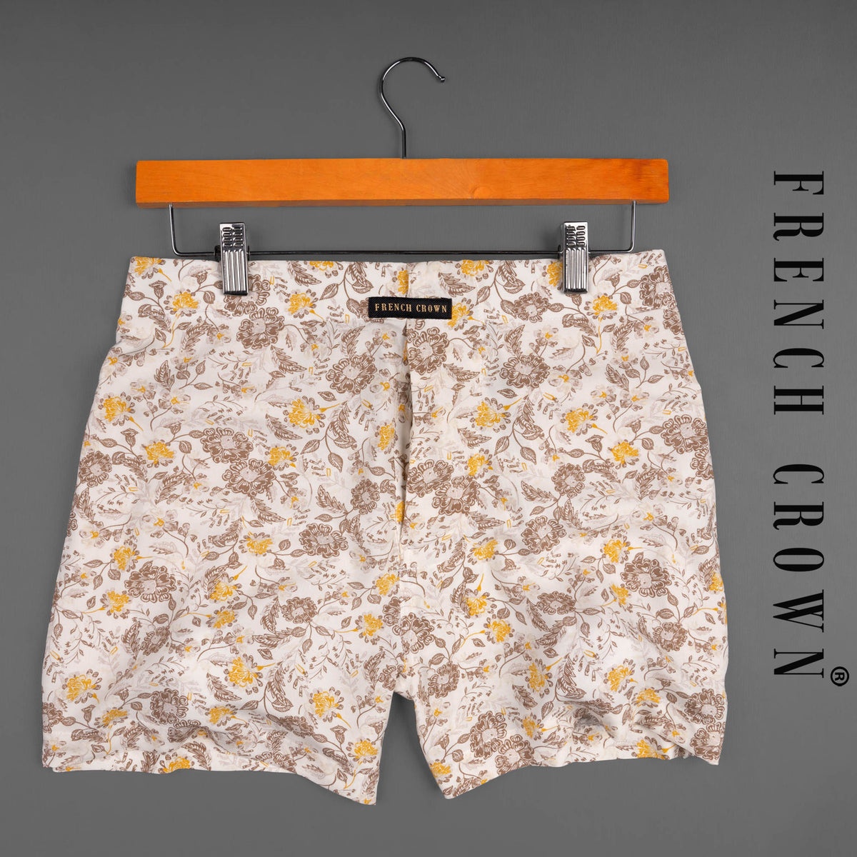 Timberwolves Boxers Timberwolf Beige Floral Prints Premium Tencel Boxers For Man