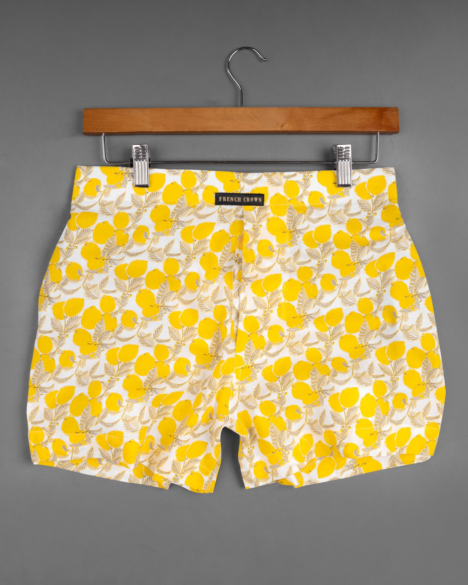 Artyclick Yellow Floral Printed Premium Cotton Boxers BX418-02-28, BX418-02-30, BX418-02-32, BX418-02-34, BX418-02-36, BX418-02-38, BX418-02-40, BX418-02-42, BX418-02-44