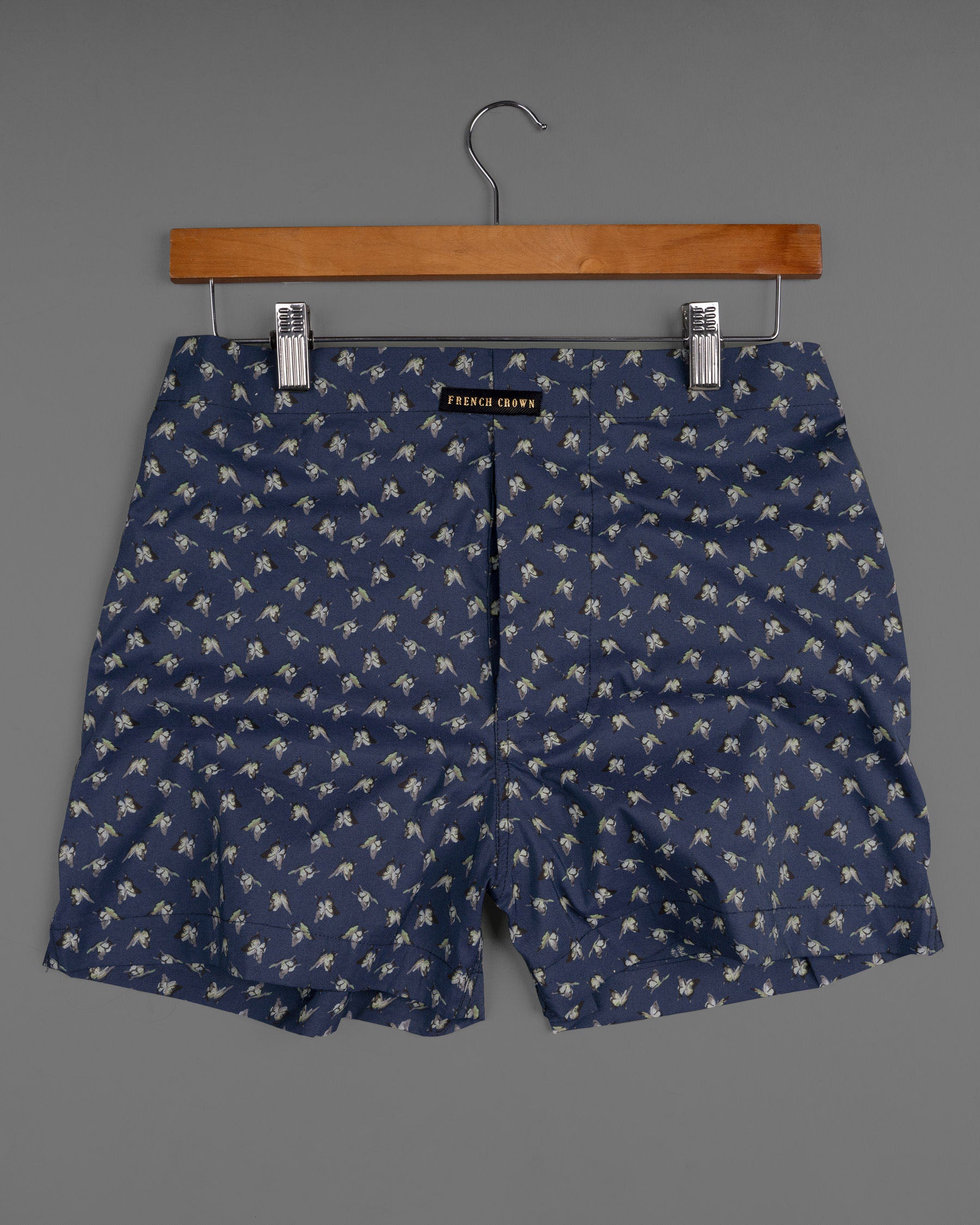 Cloud Burst Navy Blue Printed and Rainbow Colored Cotton Boxers BX424-28, BX424-30, BX424-32, BX424-34, BX424-36, BX424-38, BX424-40, BX424-42, BX424-44