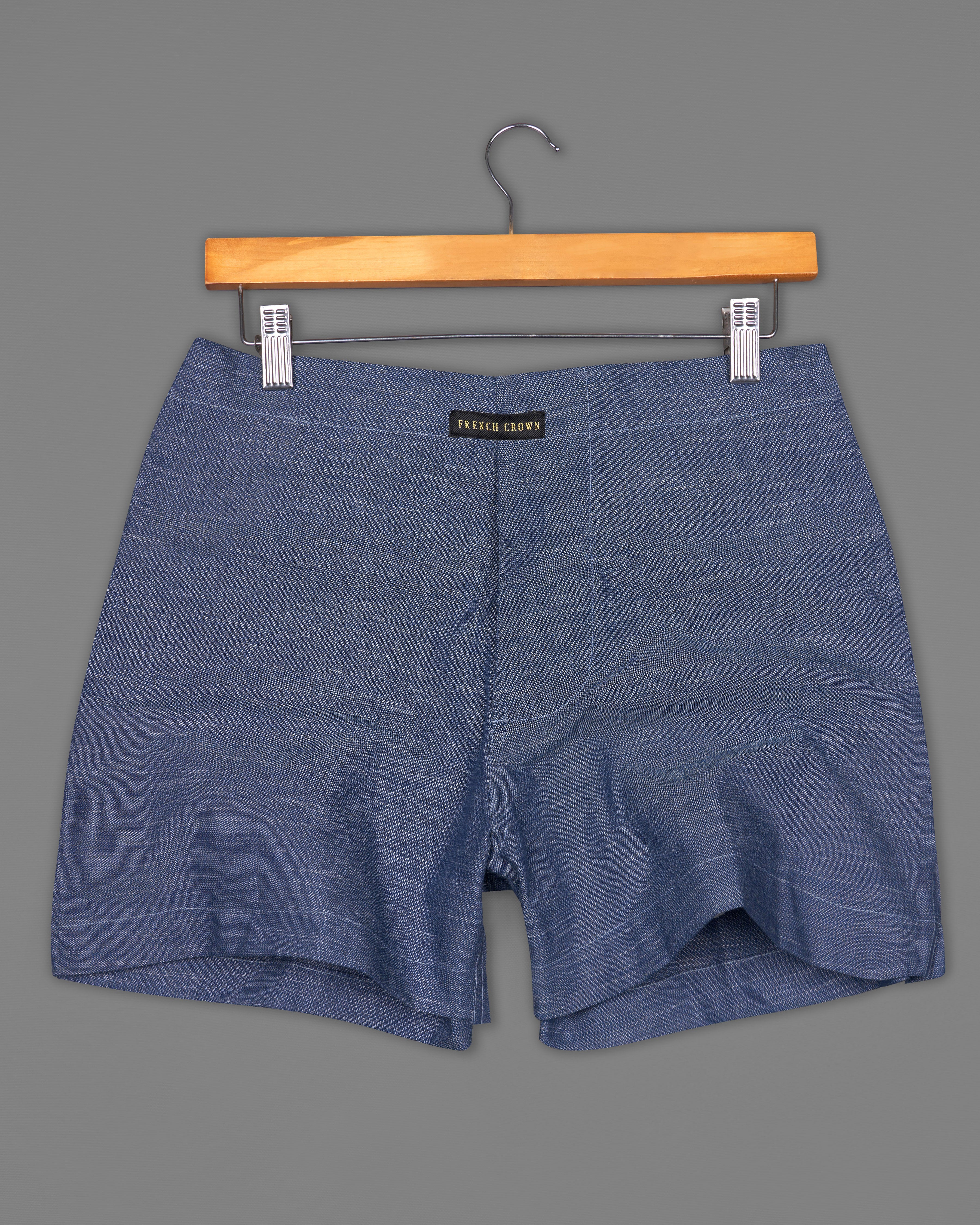 Mulled Blue Textured Denim Boxers BX427-28, BX427-30, BX427-32, BX427-34, BX427-36, BX427-38, BX427-40, BX427-42, BX427-44