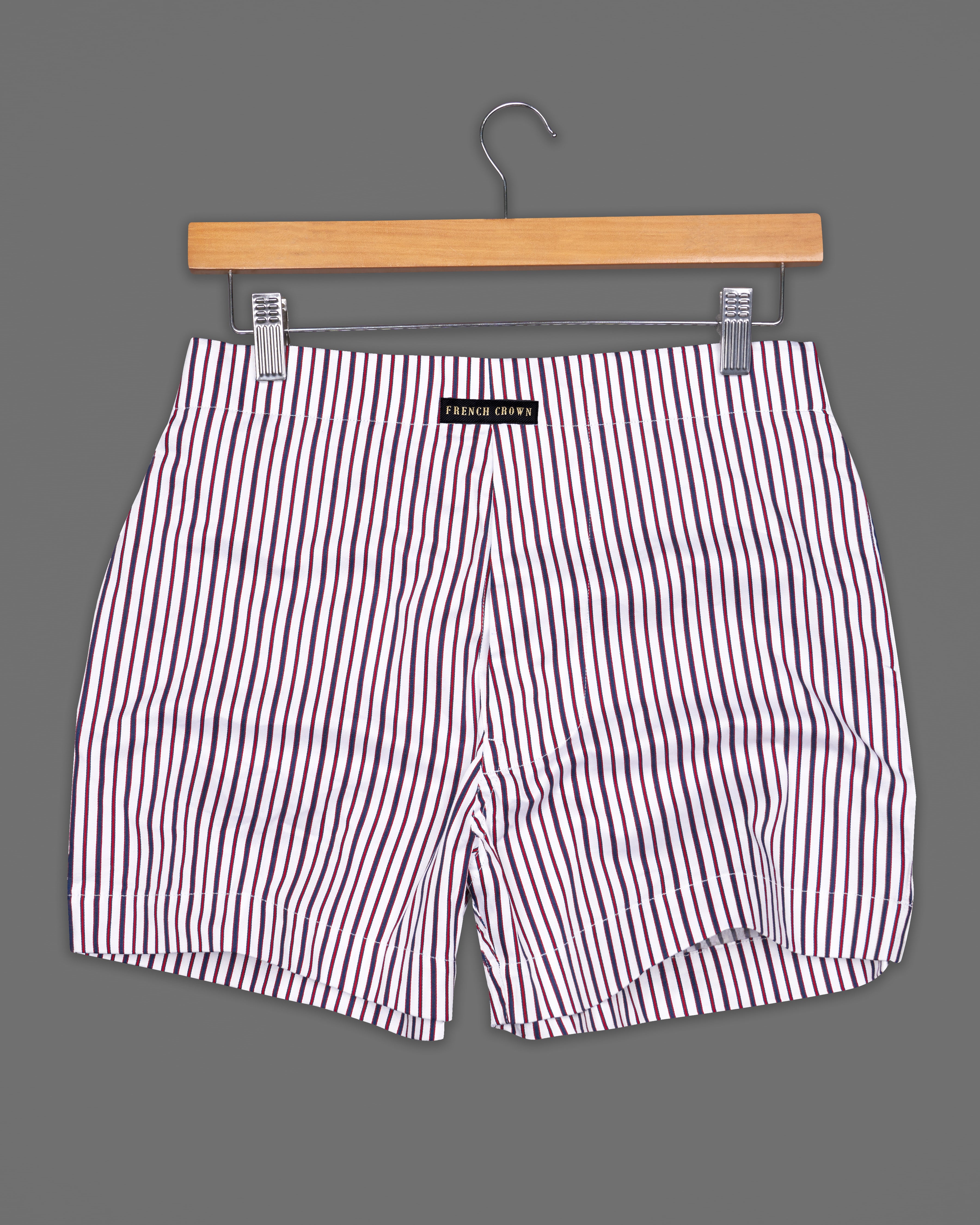 Bright White with Zodiac Blue and Crimson Red Twill Striped Premium Cotton Boxers and Baltic Navy Blue with Celeste Gray Premium Tencel Boxers Combo BX447-BX404-28, BX447-BX404-30, BX447-BX404-32, BX447-BX404-34, BX447-BX404-36, BX447-BX404-38, BX447-BX404-40, BX447-BX404-42, BX447-BX404-44