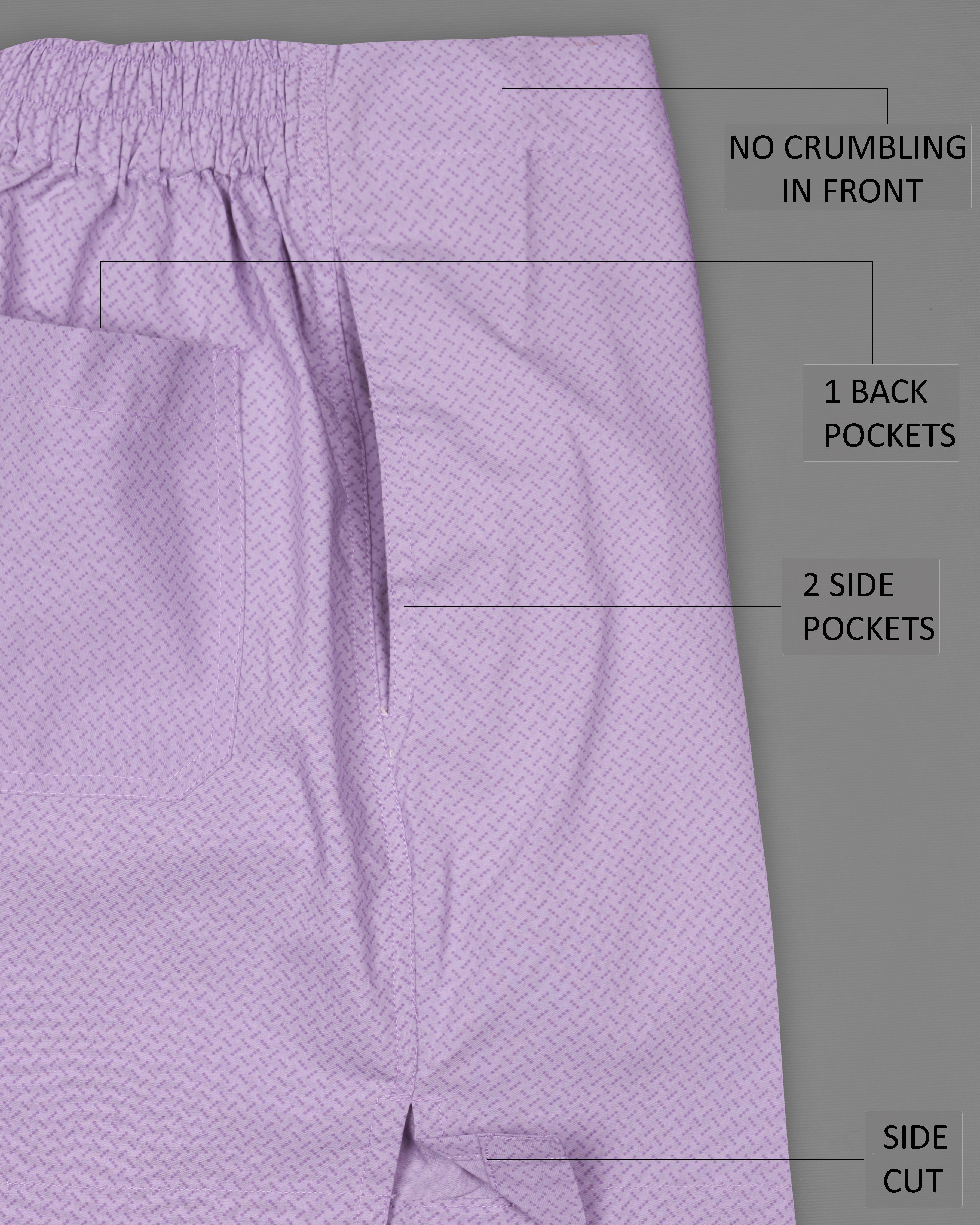 Wisteria Pink Premium Cotton Boxers BX452-28, BX452-30, BX452-32, BX452-34, BX452-36, BX452-38, BX452-40, BX452-42, BX452-44