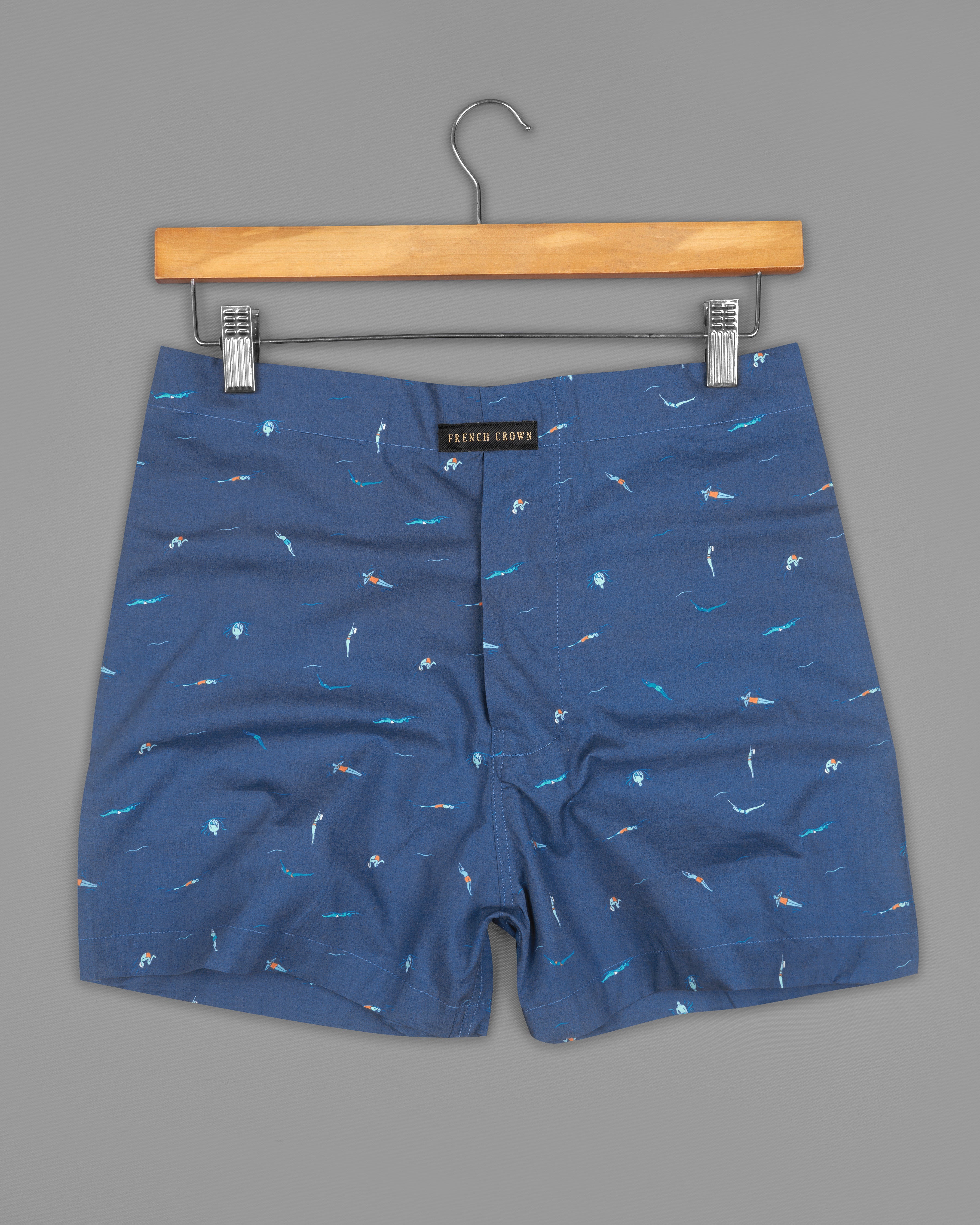 Rhino Blue Printed Premium Cotton Boxers BX465-28, BX465-30, BX465-32, BX465-34, BX465-36, BX465-38, BX465-40, BX465-42, BX465-44