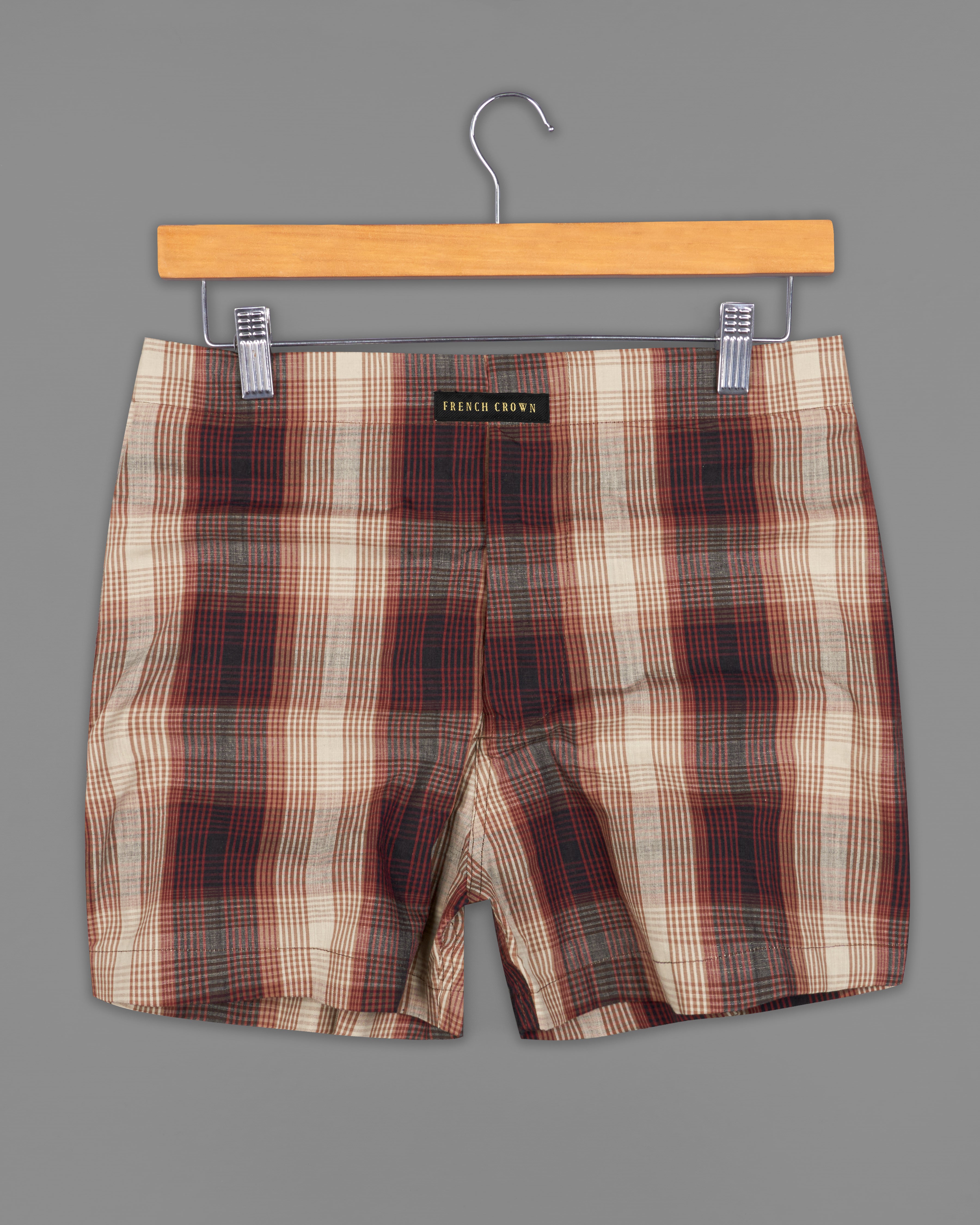 Bright White Striped Dobby Boxers and Heavy Metal Brown and Pale Carmine Red Premium Cotton Boxers Combo BX473-BX474-28, BX473-BX474-30, BX473-BX474-32, BX473-BX474-34, BX473-BX474-36, BX473-BX474-38, BX473-BX474-40, BX473-BX474-42, BX473-BX474-44