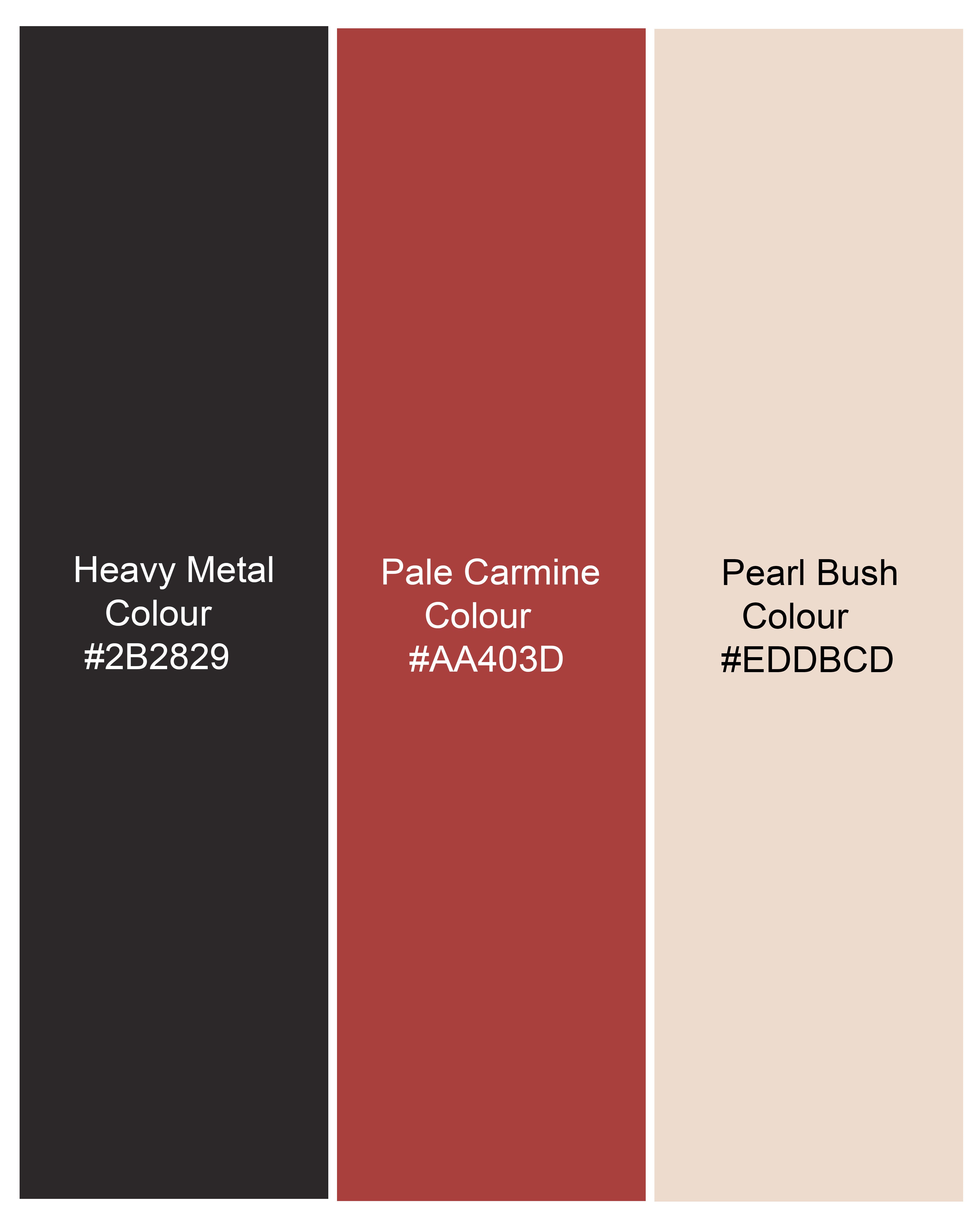 Heavy Metal Brown and Pale Carmine Red Premium Cotton Boxers BX474-28, BX474-30, BX474-32, BX474-34, BX474-36, BX474-38, BX474-40, BX474-42, BX474-44