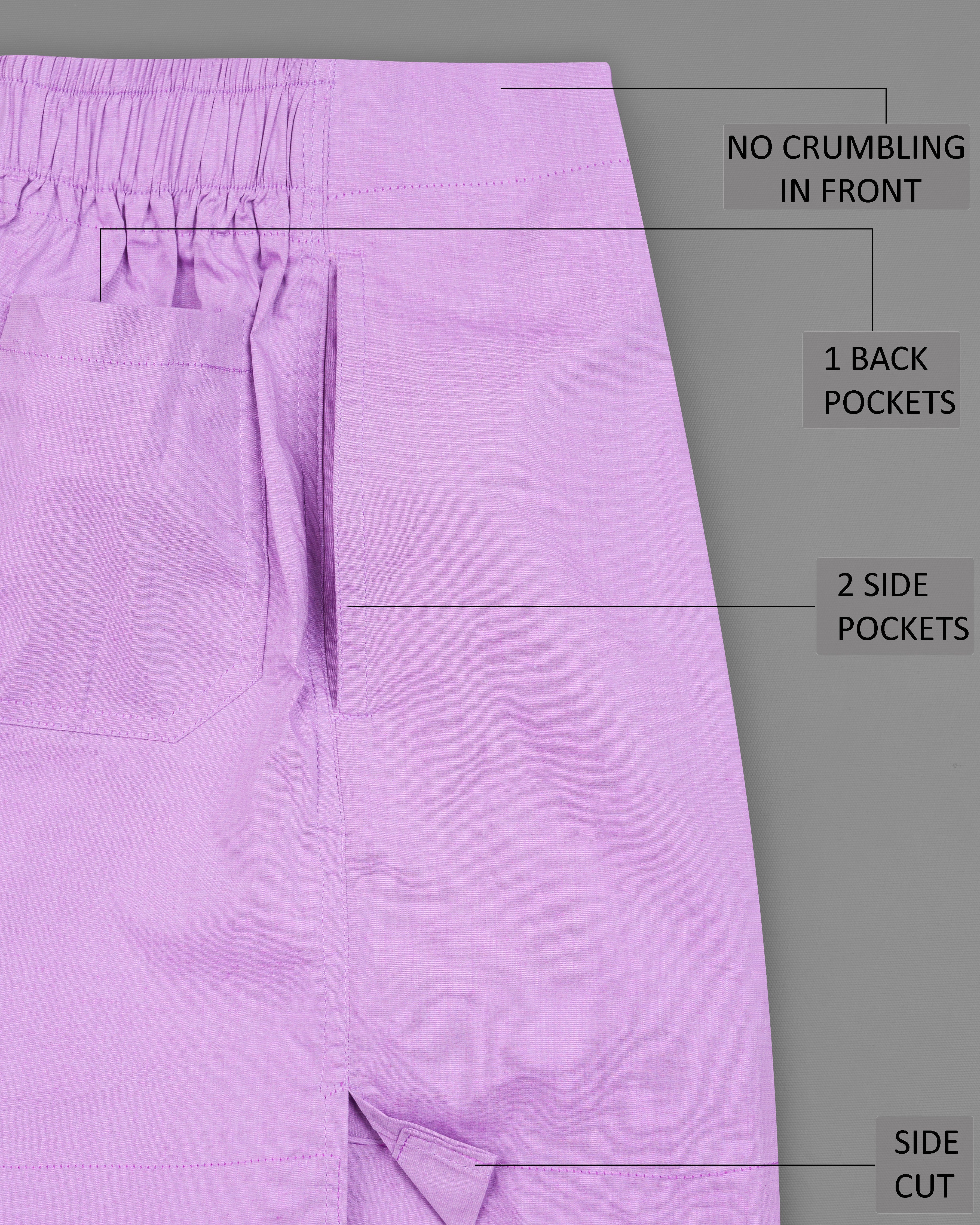 Wisteria Pink Chambray Boxers BX491-28, BX491-30, BX491-32, BX491-34, BX491-36, BX491-38, BX491-40, BX491-42, BX491-44