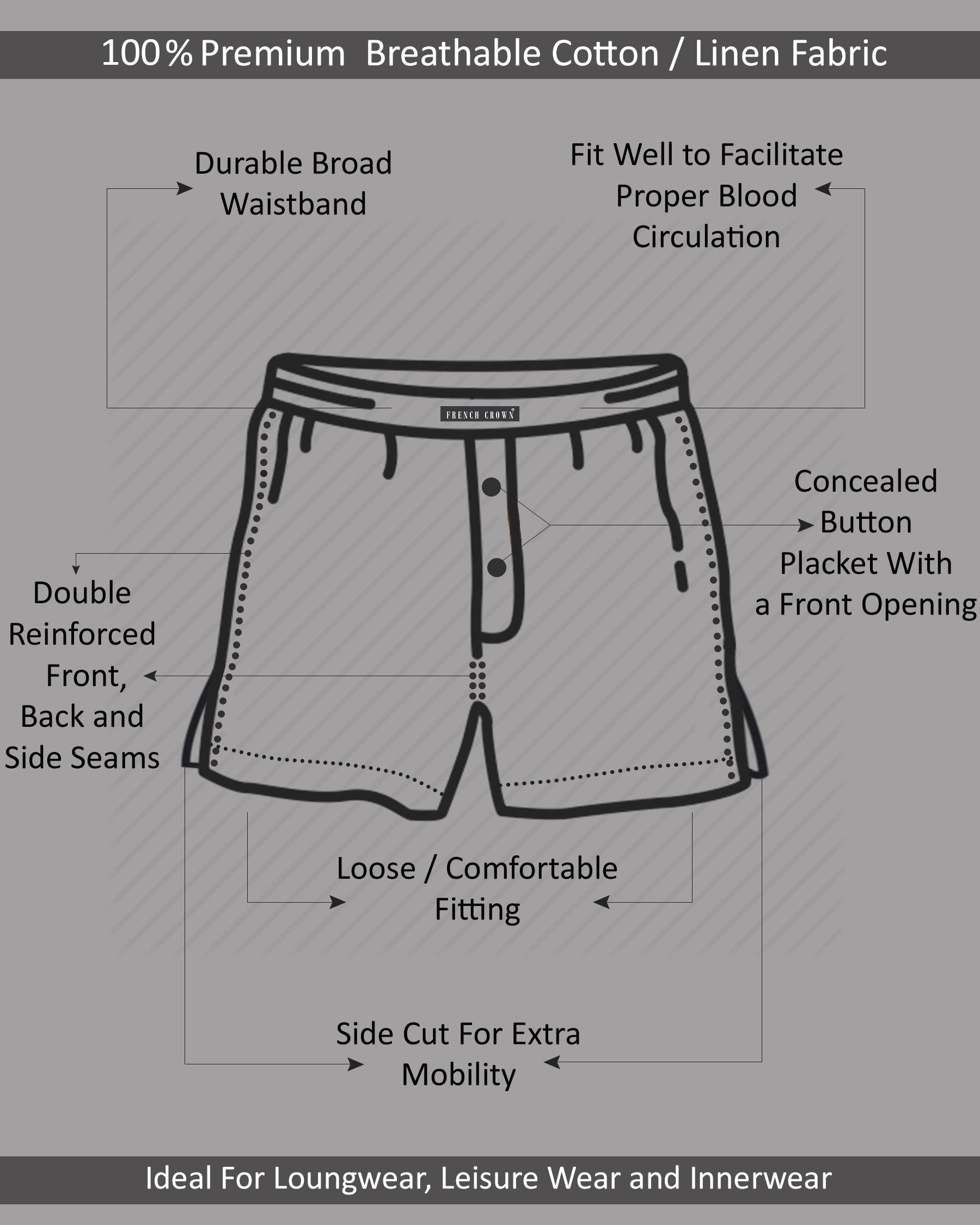 Amethyst Purple Premium Cotton Boxer