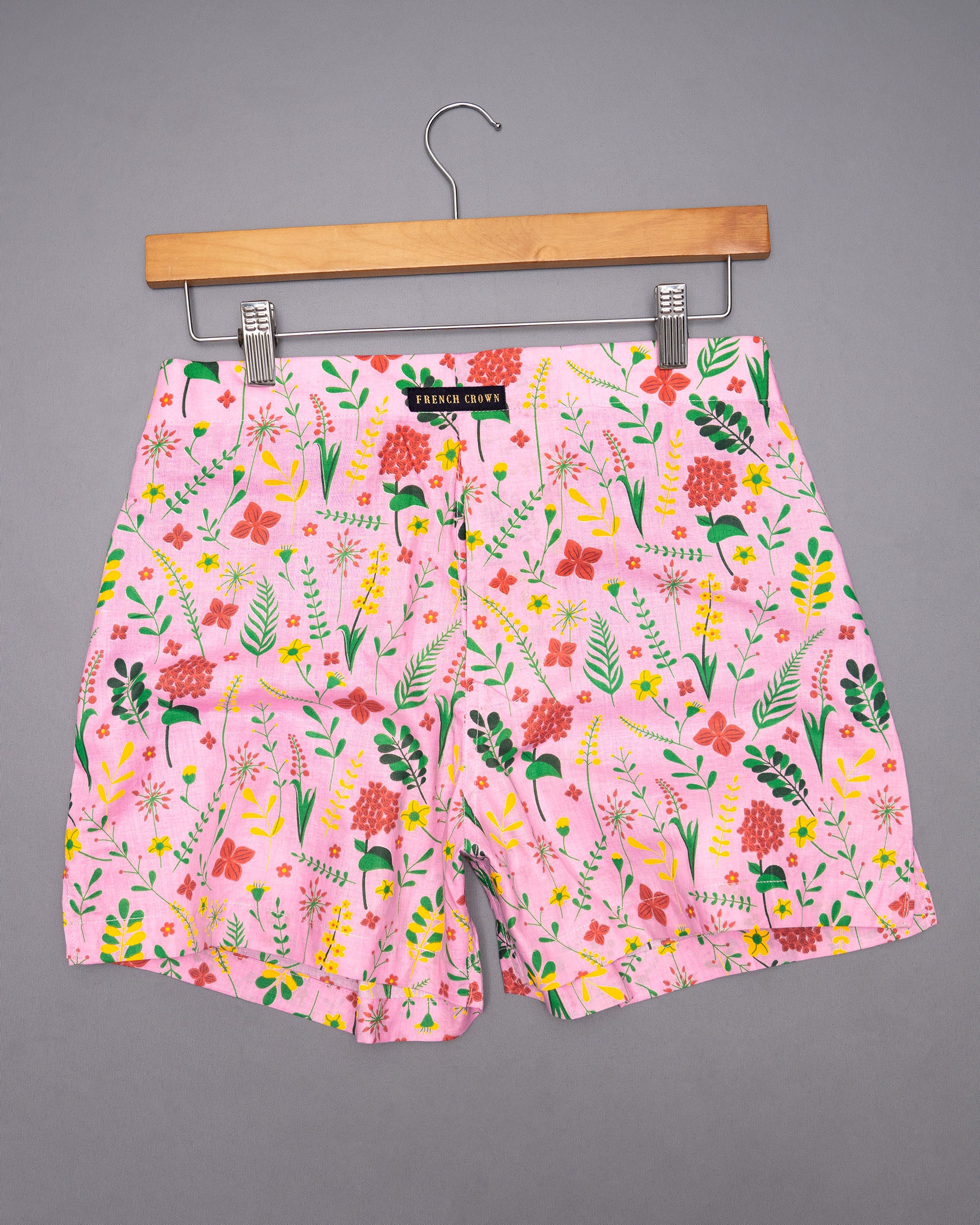 Alabaster with Jade Black Striped and Chantilly Pink Flowery Printed Tencel Boxers CBX380-28, CBX380-30, CBX380-32, CBX380-34, CBX380-36, CBX380-38, CBX380-40, CBX380-42, CBX380-44