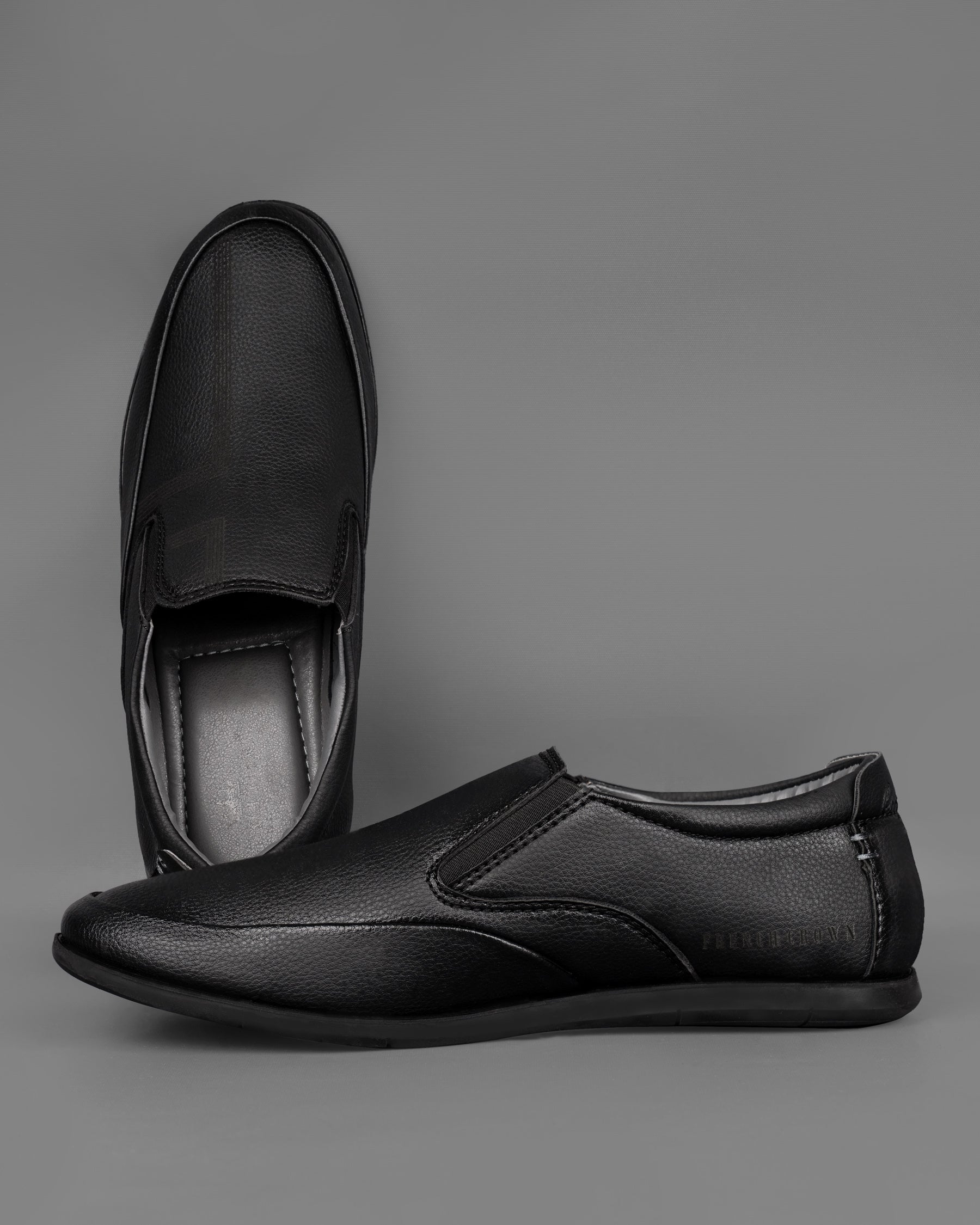 Black slip cheap on shoes