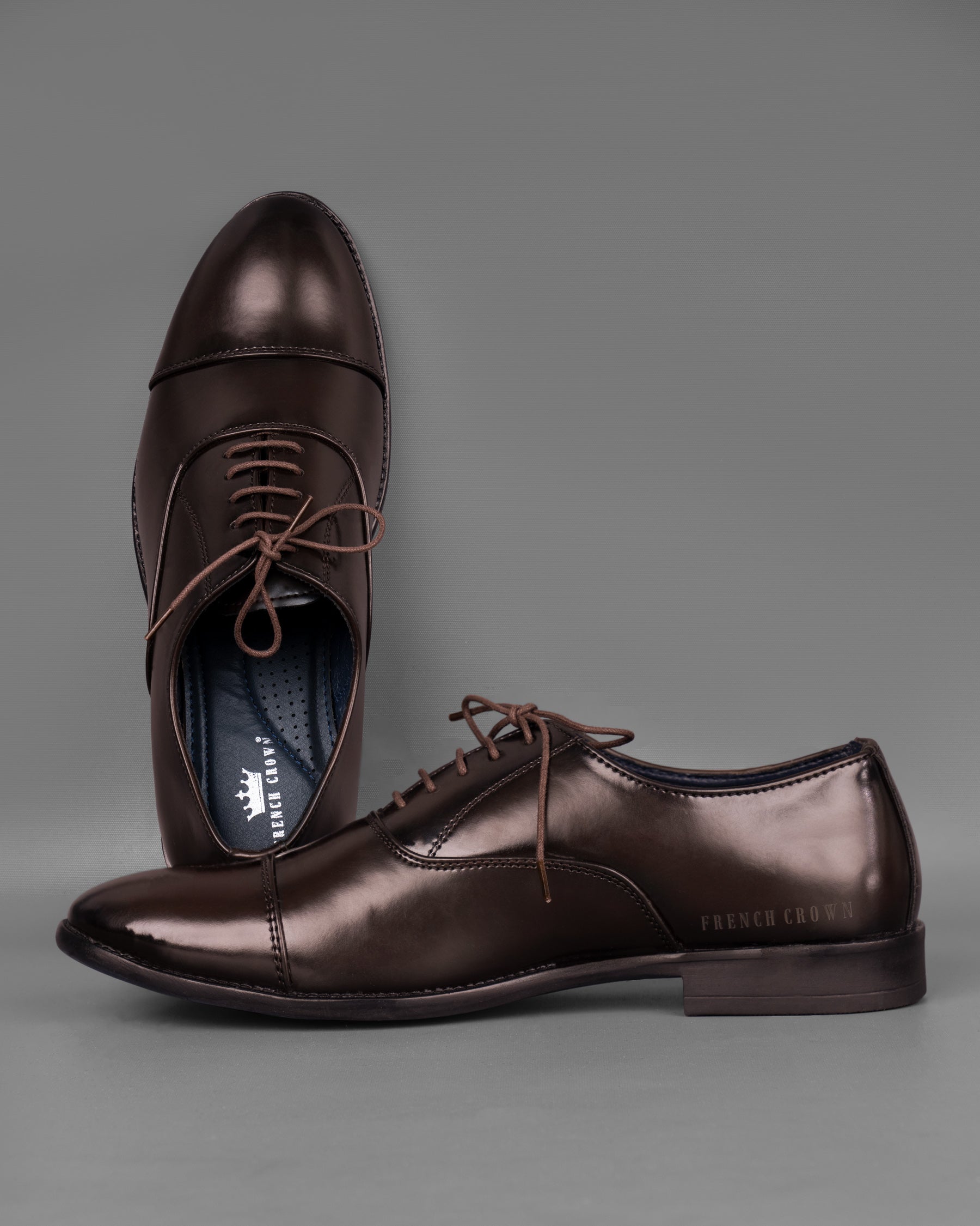 Dark Brown Solid Oxford Shoes FT024-6, FT024-7, FT024-8, FT024-9, FT024-10