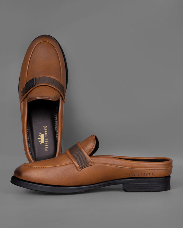 Tan Buckled Slip-on Shoes FT033-6, FT033-7, FT033-8, FT033-9, FT033-10
